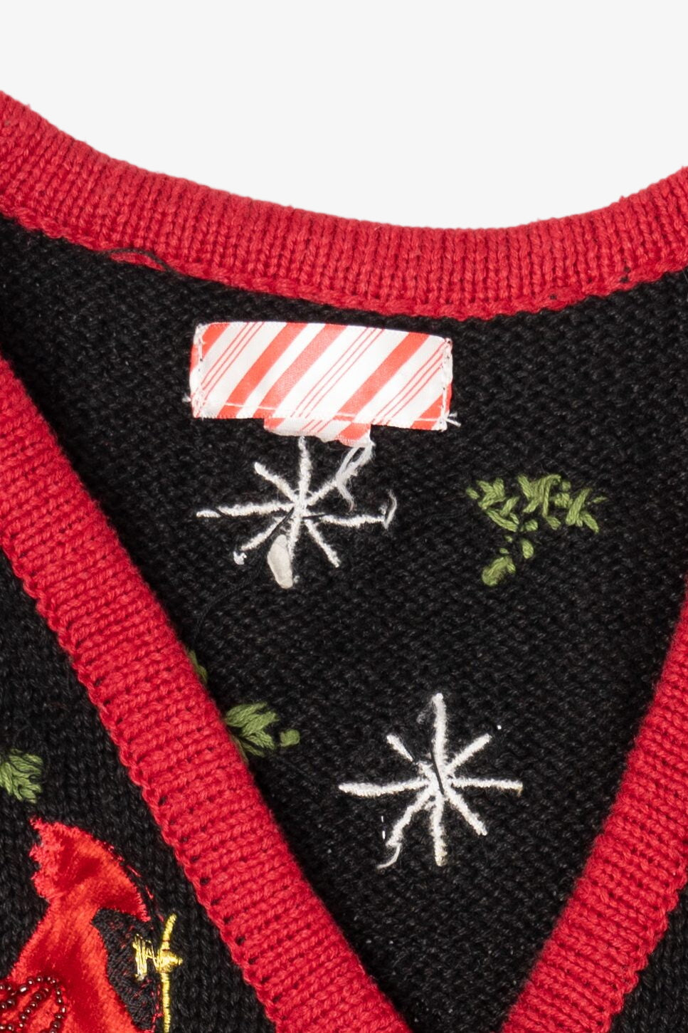 Vintage Black Unknown Cardinals Ugly Christmas Vest (1990s)