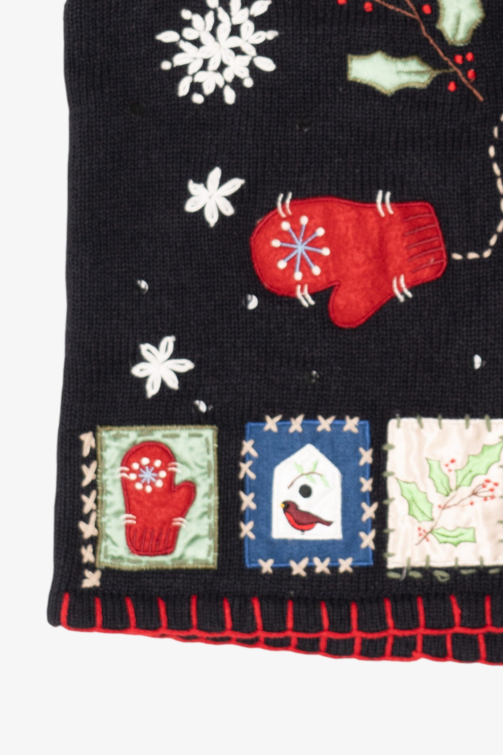 Vintage Black Basic Editions Ugly Christmas Vest (1990s)