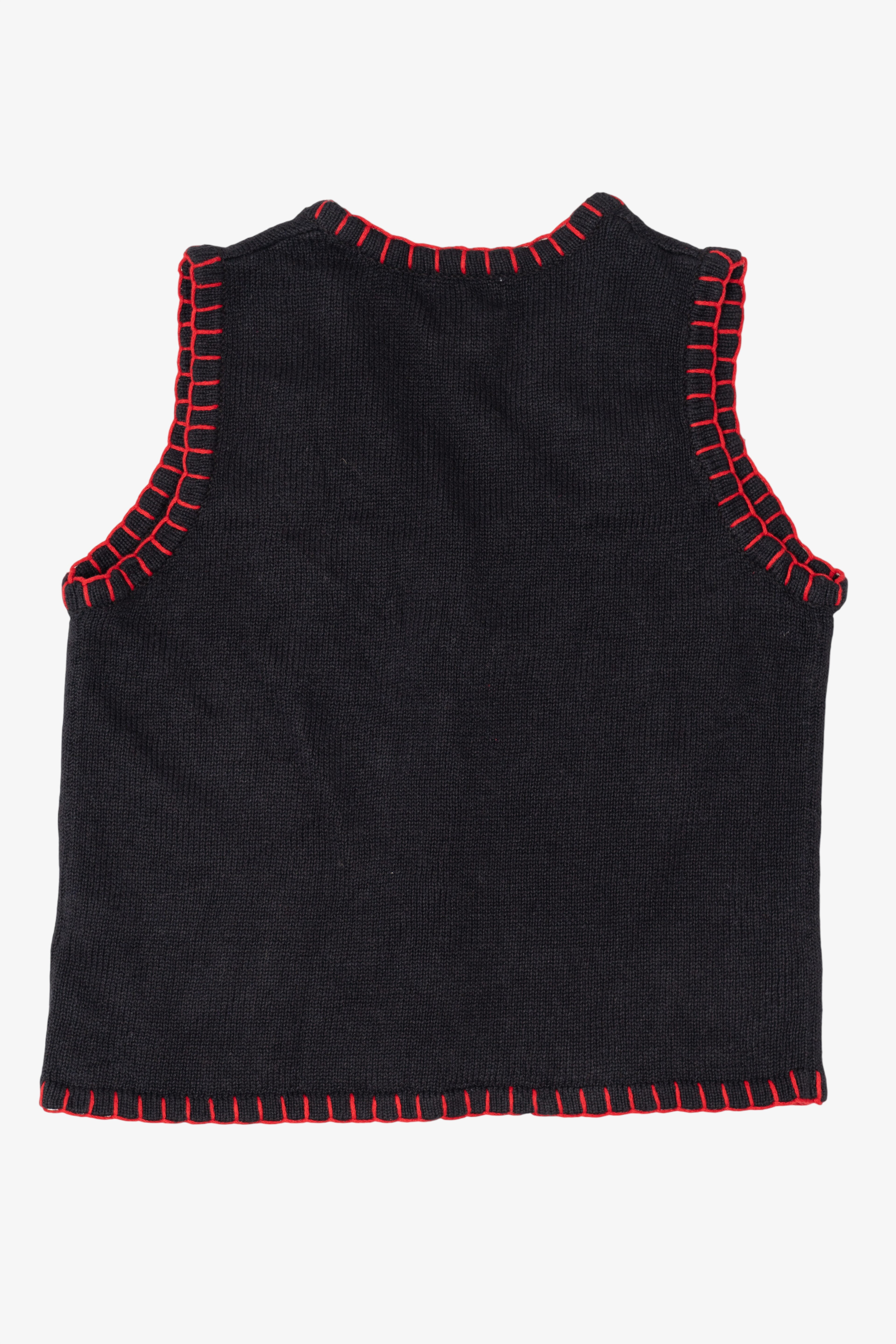 Vintage Black Basic Editions Ugly Christmas Vest (1990s)
