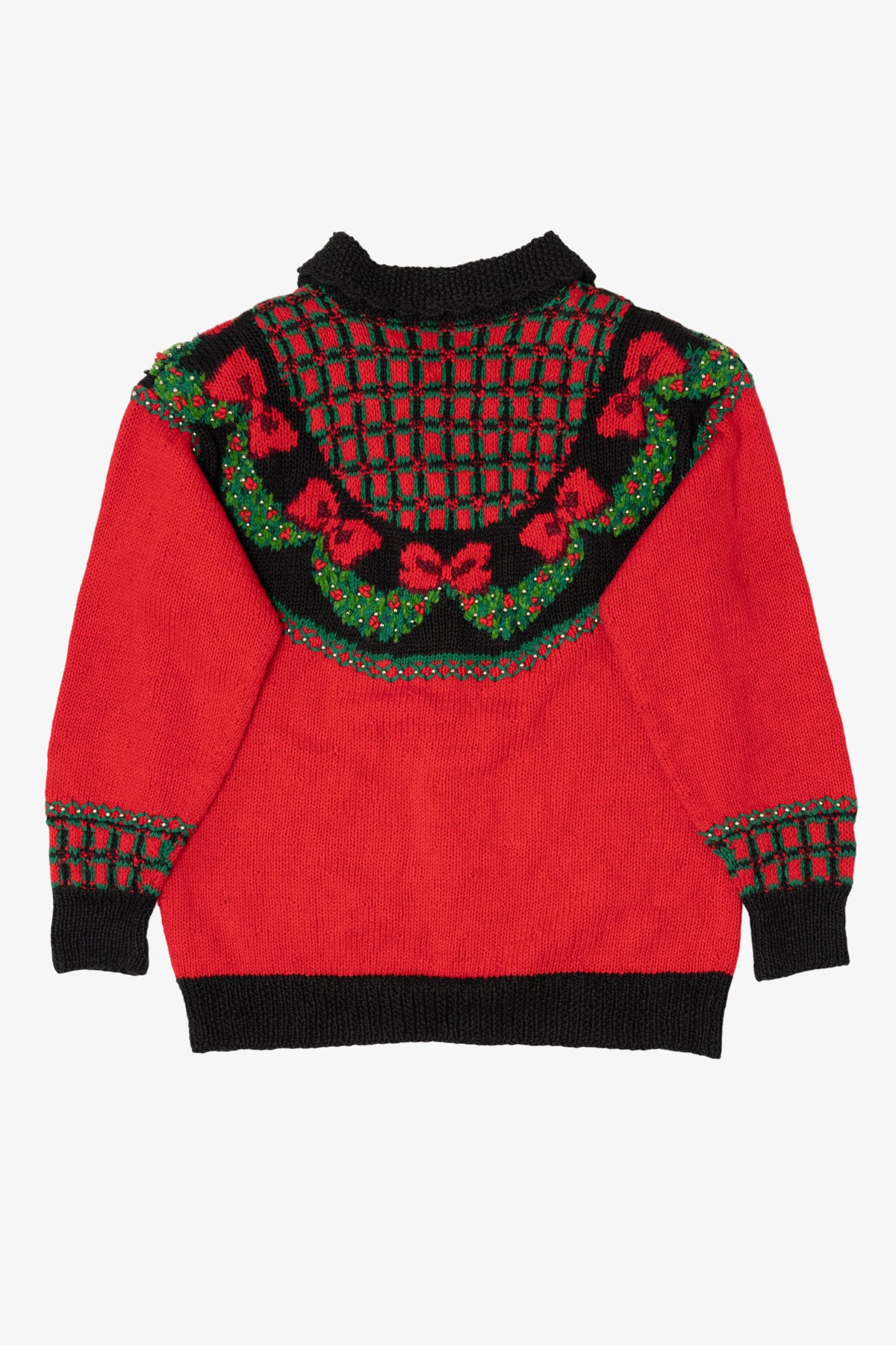 Vintage Red Marisa Christina Ugly Christmas Cardigan (1990s)
