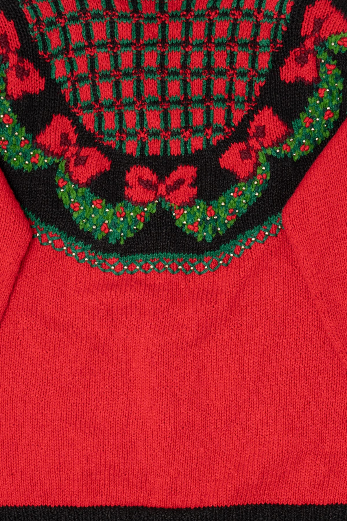 Vintage Red Marisa Christina Ugly Christmas Cardigan (1990s)