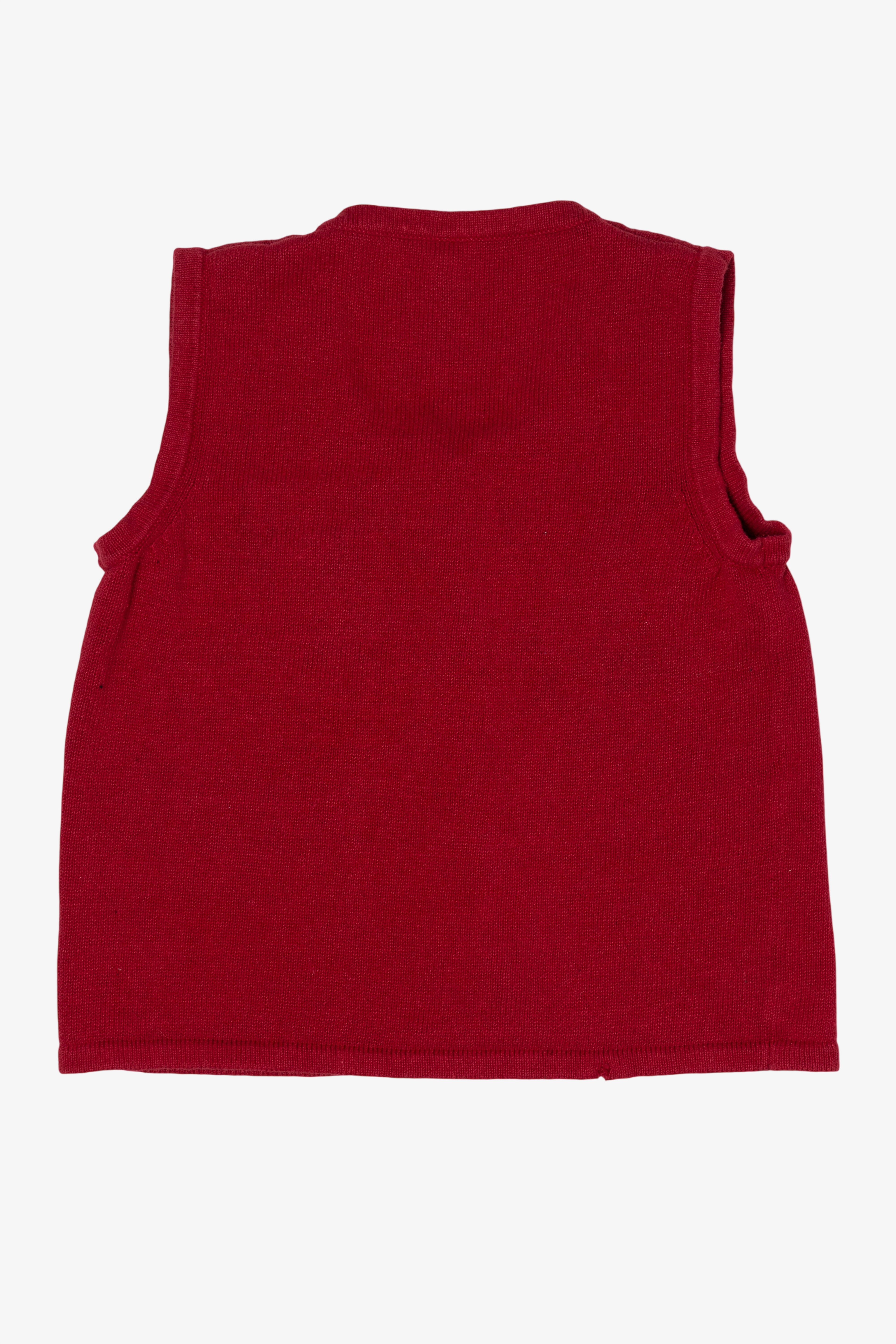 Vintage Red Snowman Ugly Christmas Vest (1990s)