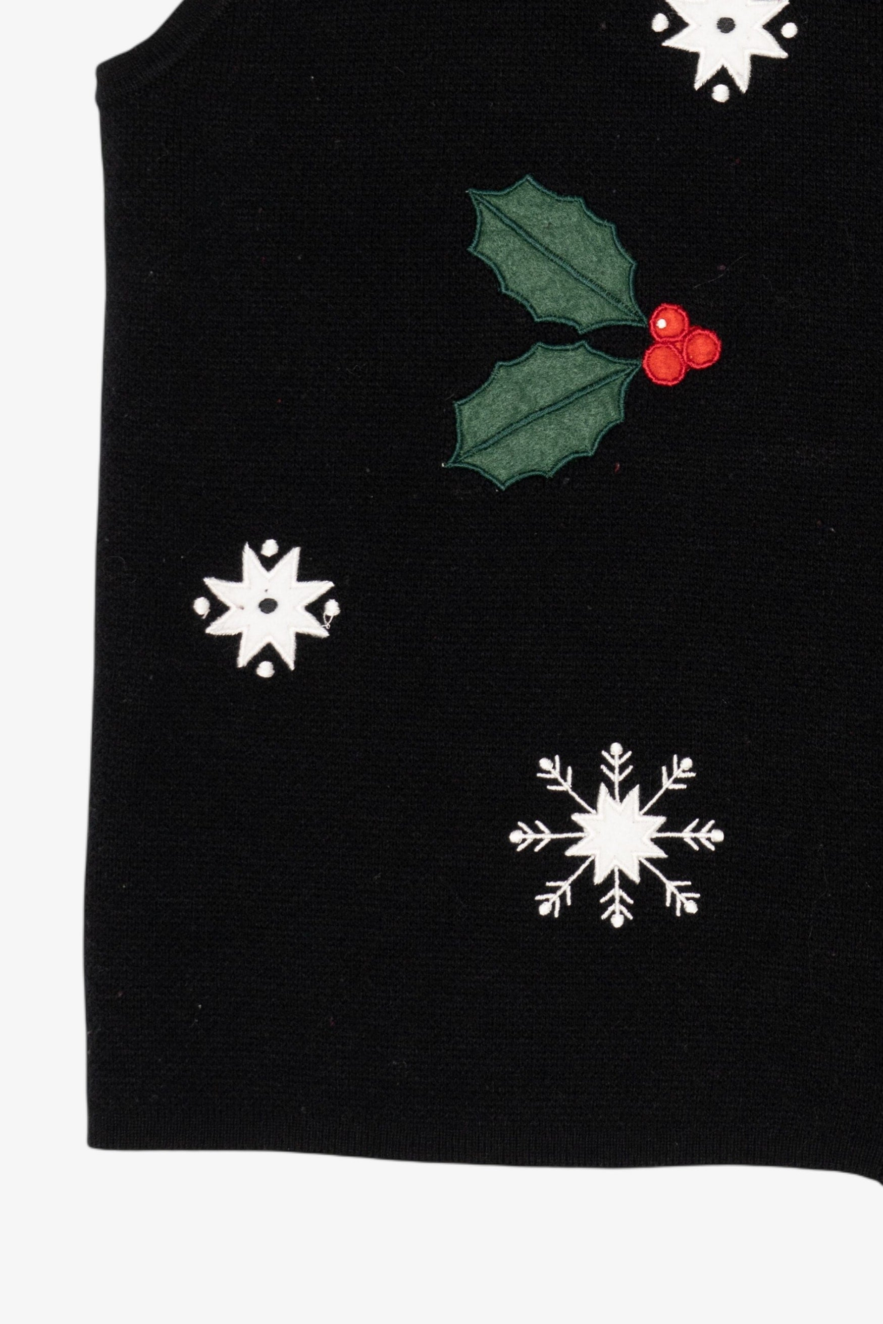 Vintage Black Croft & Barrow Ugly Christmas Vest (1990s)
