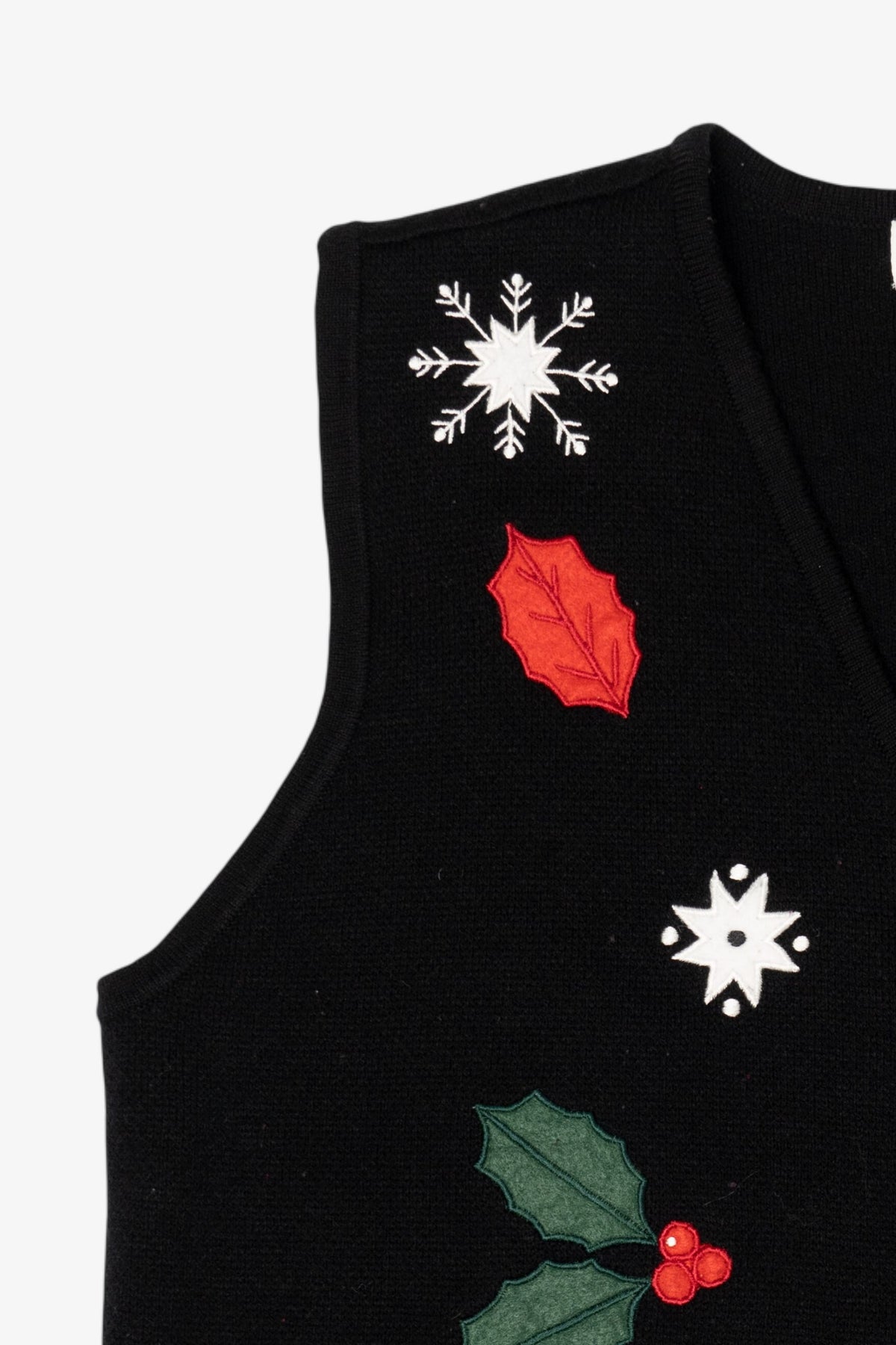 Vintage Black Croft & Barrow Ugly Christmas Vest (1990s)