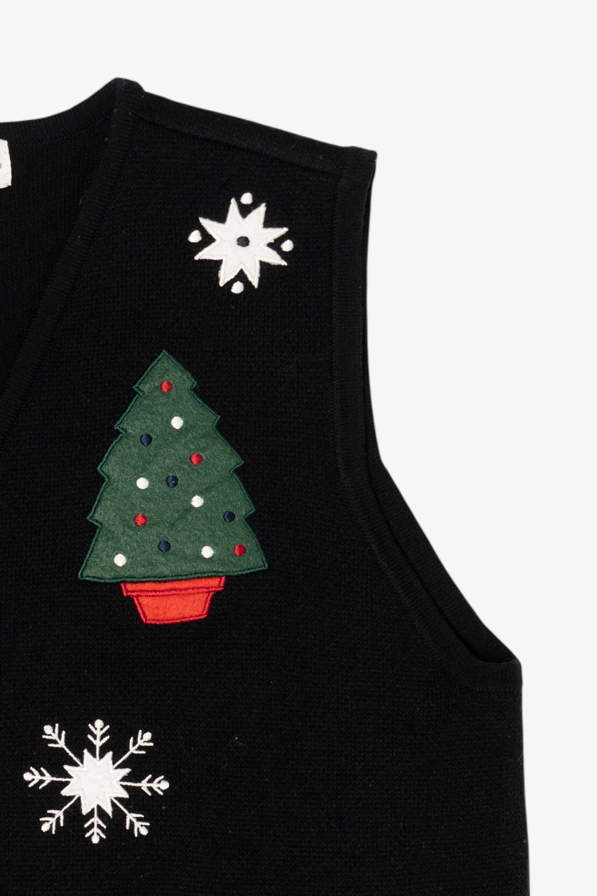 Vintage Black Croft & Barrow Ugly Christmas Vest (1990s)
