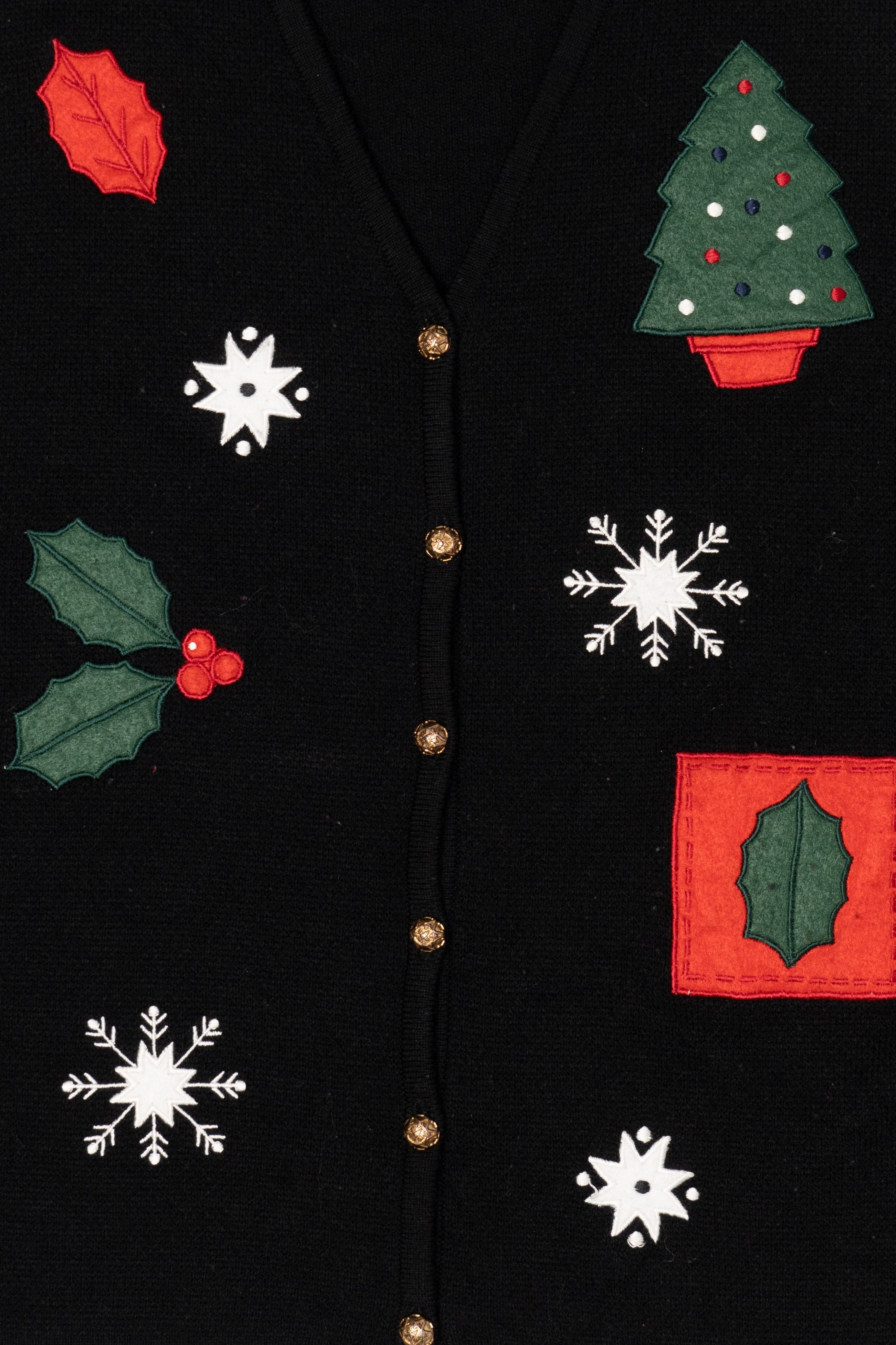 Vintage Black Croft & Barrow Ugly Christmas Vest (1990s)