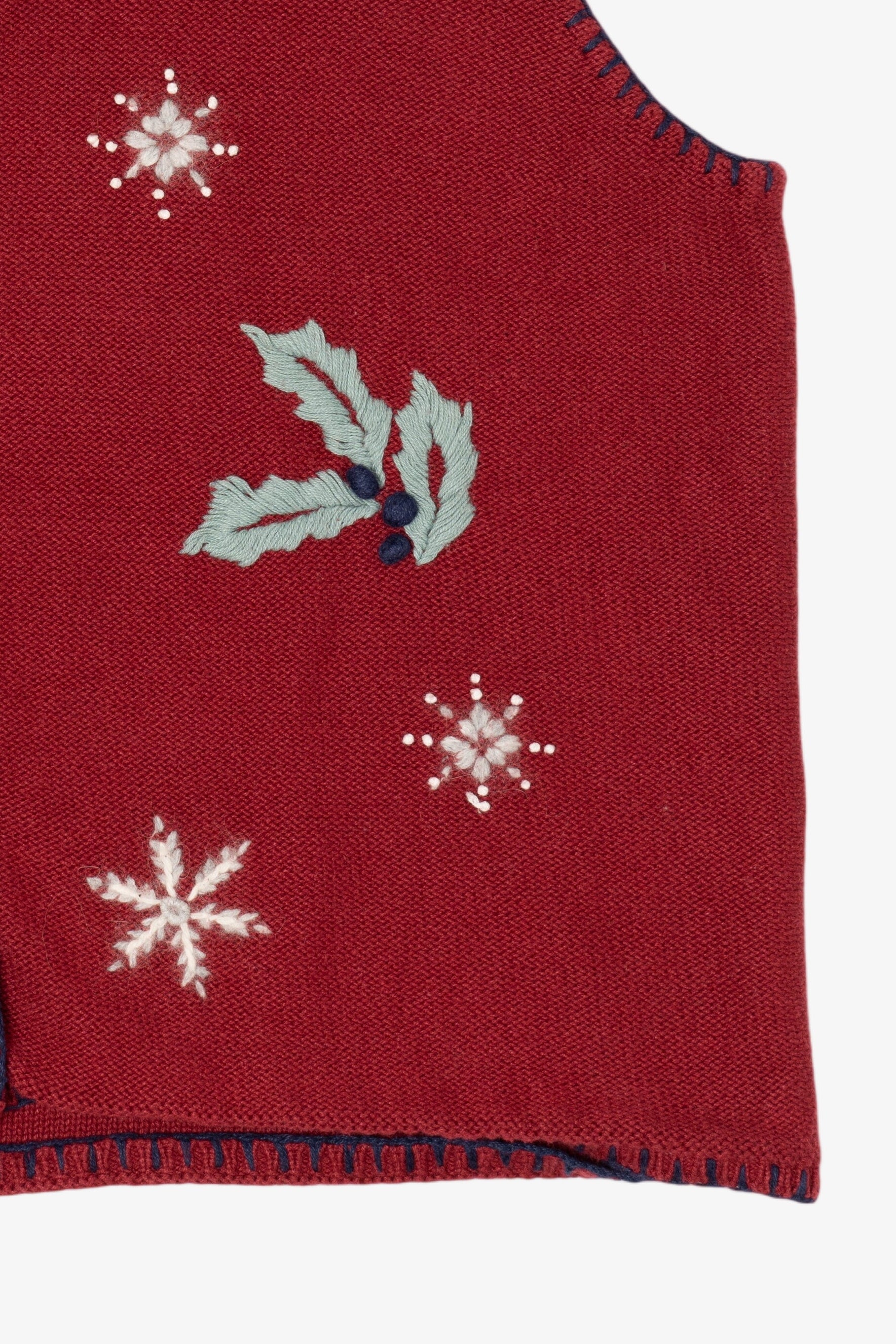 Vintage Red Northcrest Snowmen Ugly Christmas Vest (1990s)