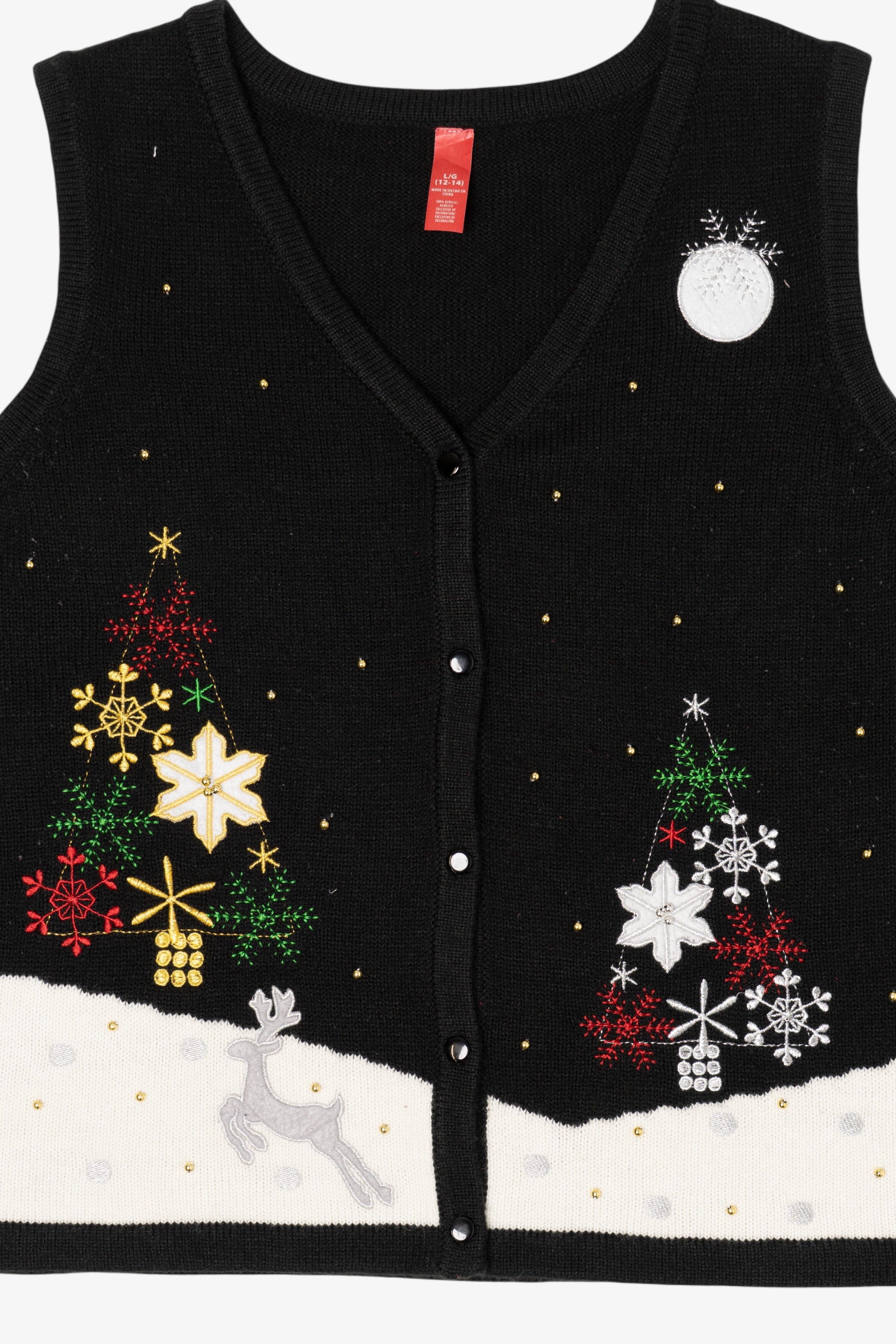Vintage Black Ugly Christmas Vest (2000s)