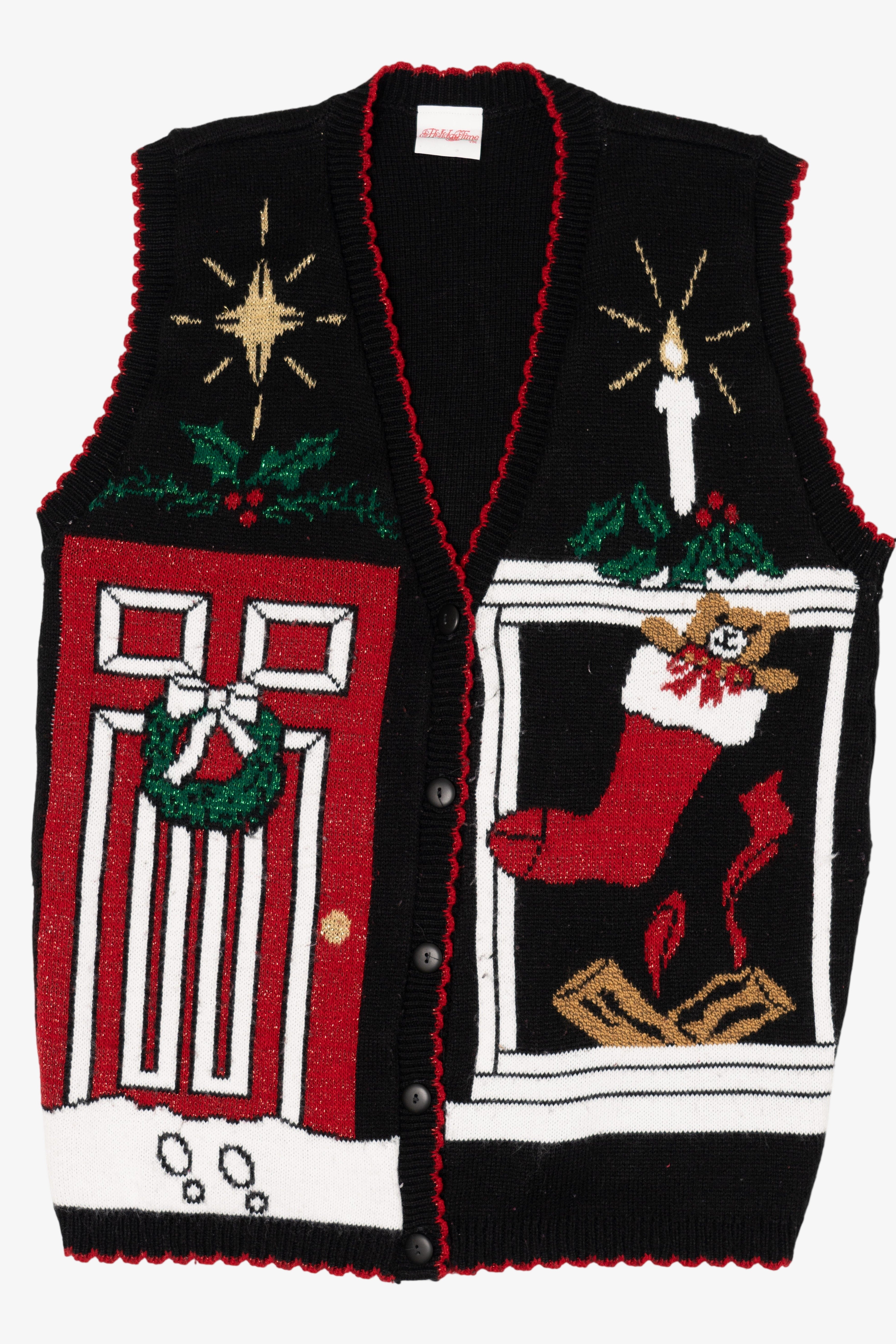 Vintage Black Holiday Editions Ugly Christmas Vest (1990s)