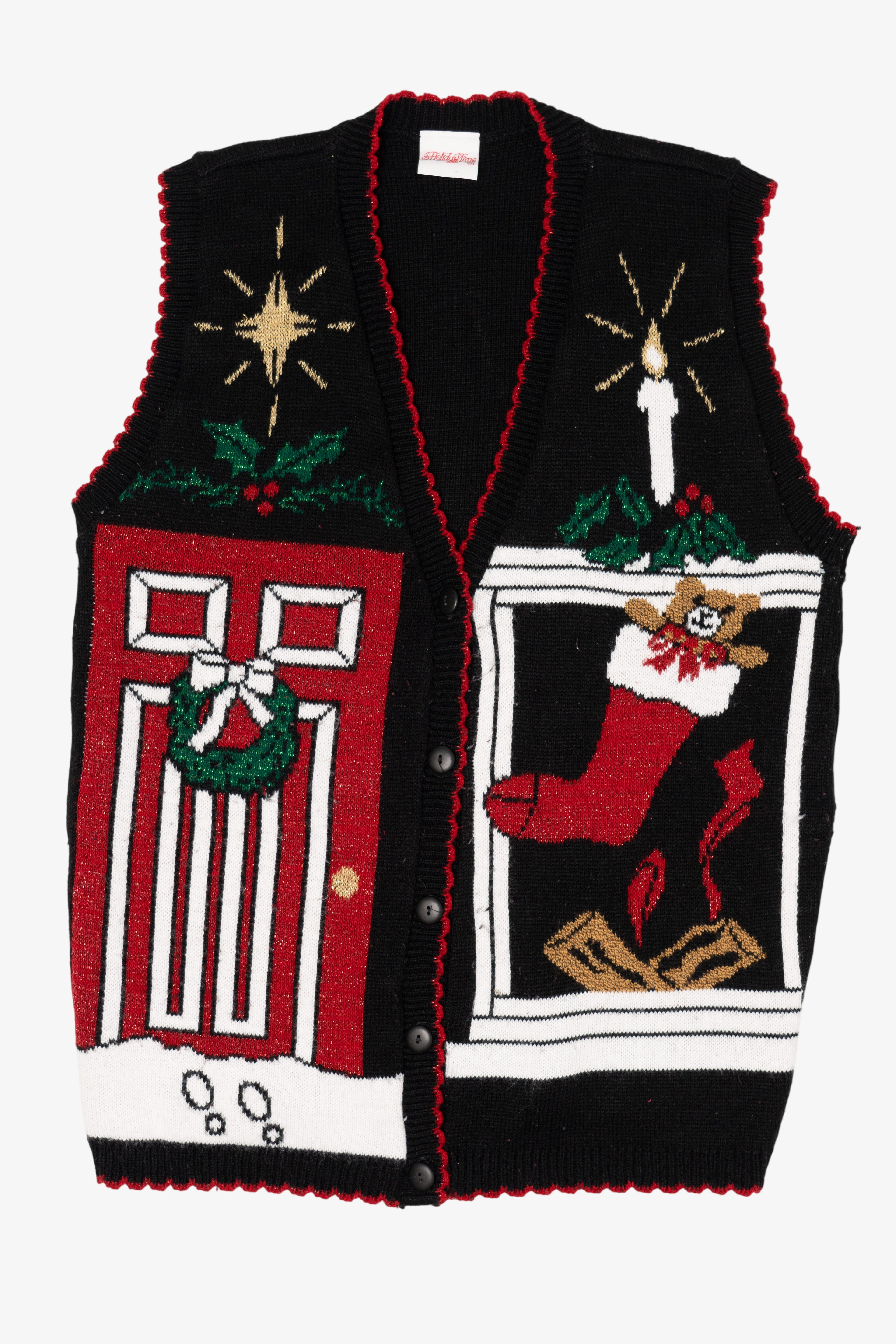 Vintage Black Holiday Editions Ugly Christmas Vest (1990s)