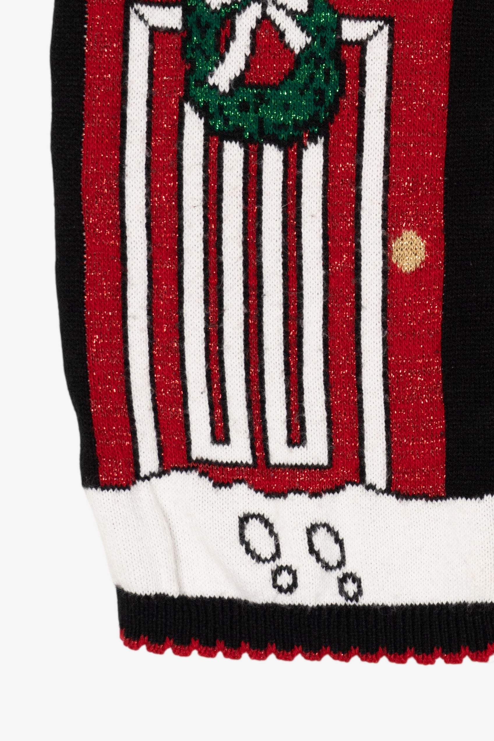 Vintage Black Holiday Time Ugly Christmas Vest (1990s)
