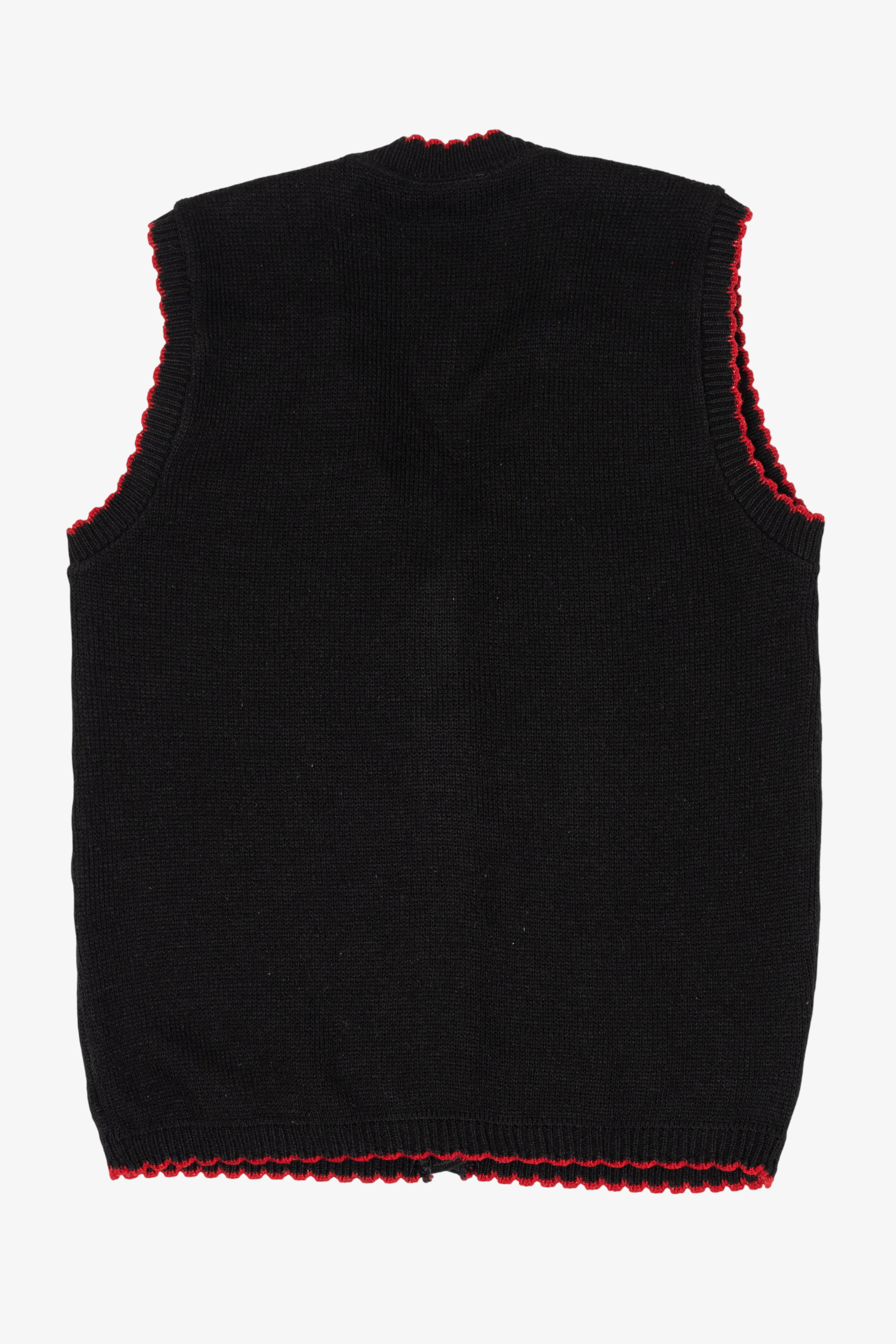 Vintage Black Holiday Time Ugly Christmas Vest (1990s)