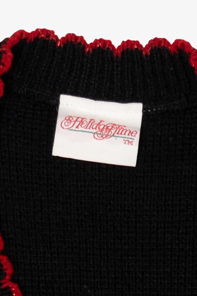 Vintage Black Holiday Time Ugly Christmas Vest (1990s)
