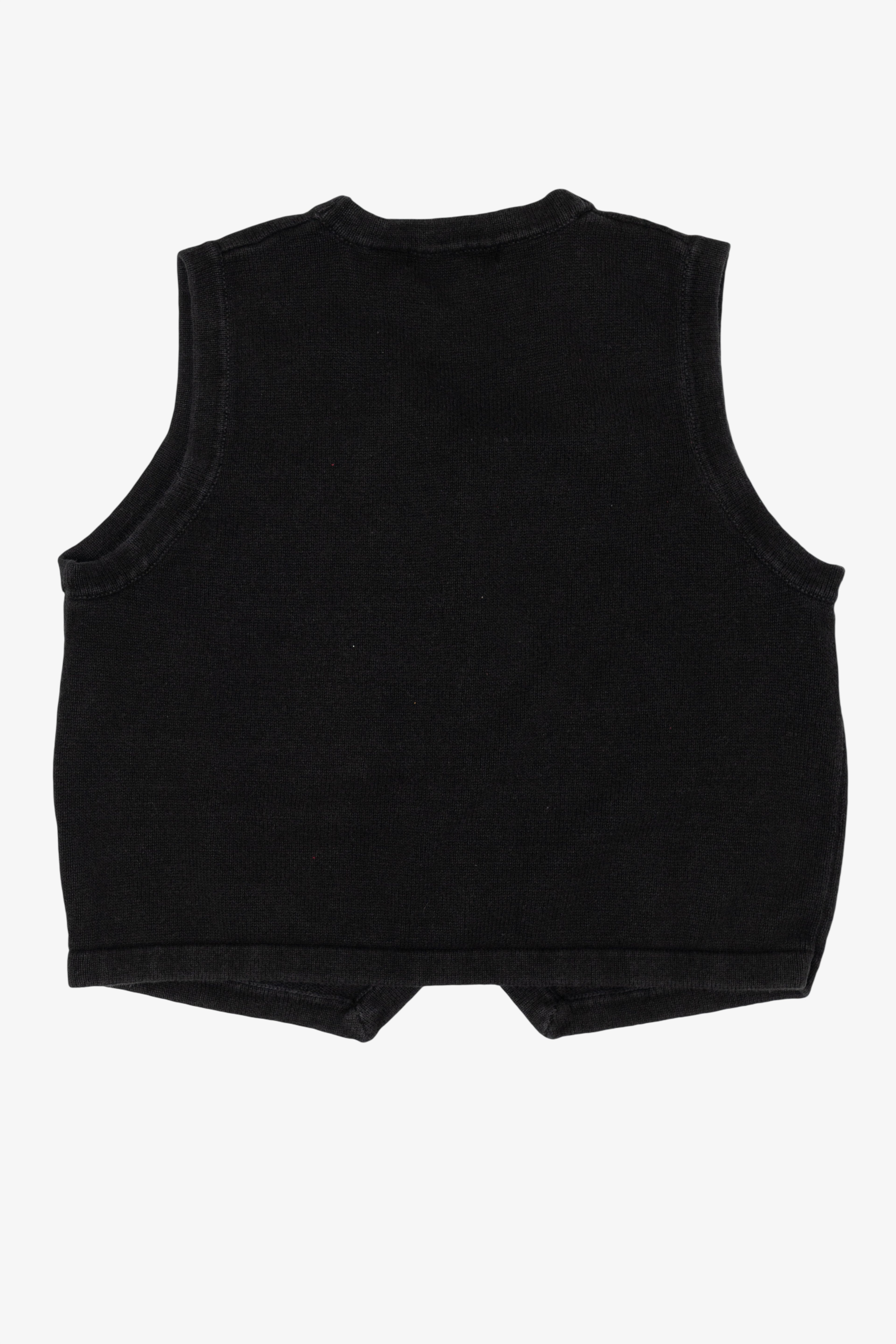 Vintage Black Ohi Poinsettias Ugly Christmas Vest (1990s)