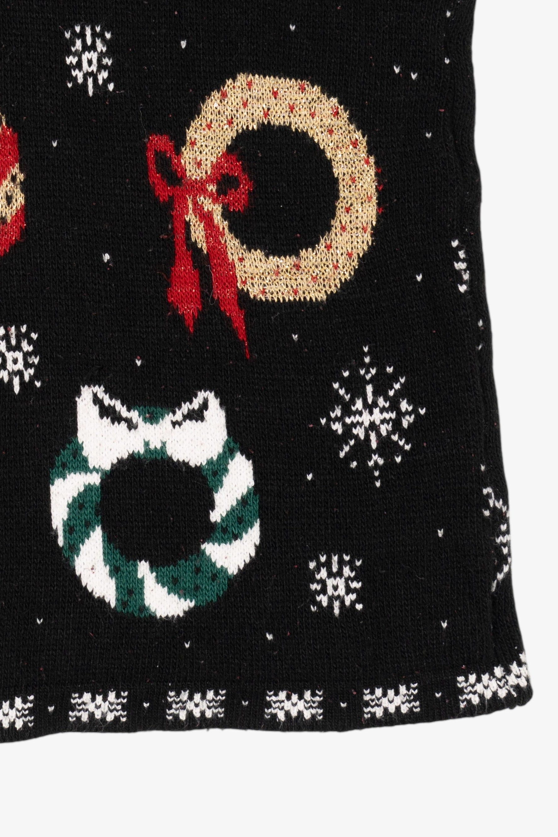 Vintage Black Willow Ridge Wreaths Ugly Christmas Vest (1990s)