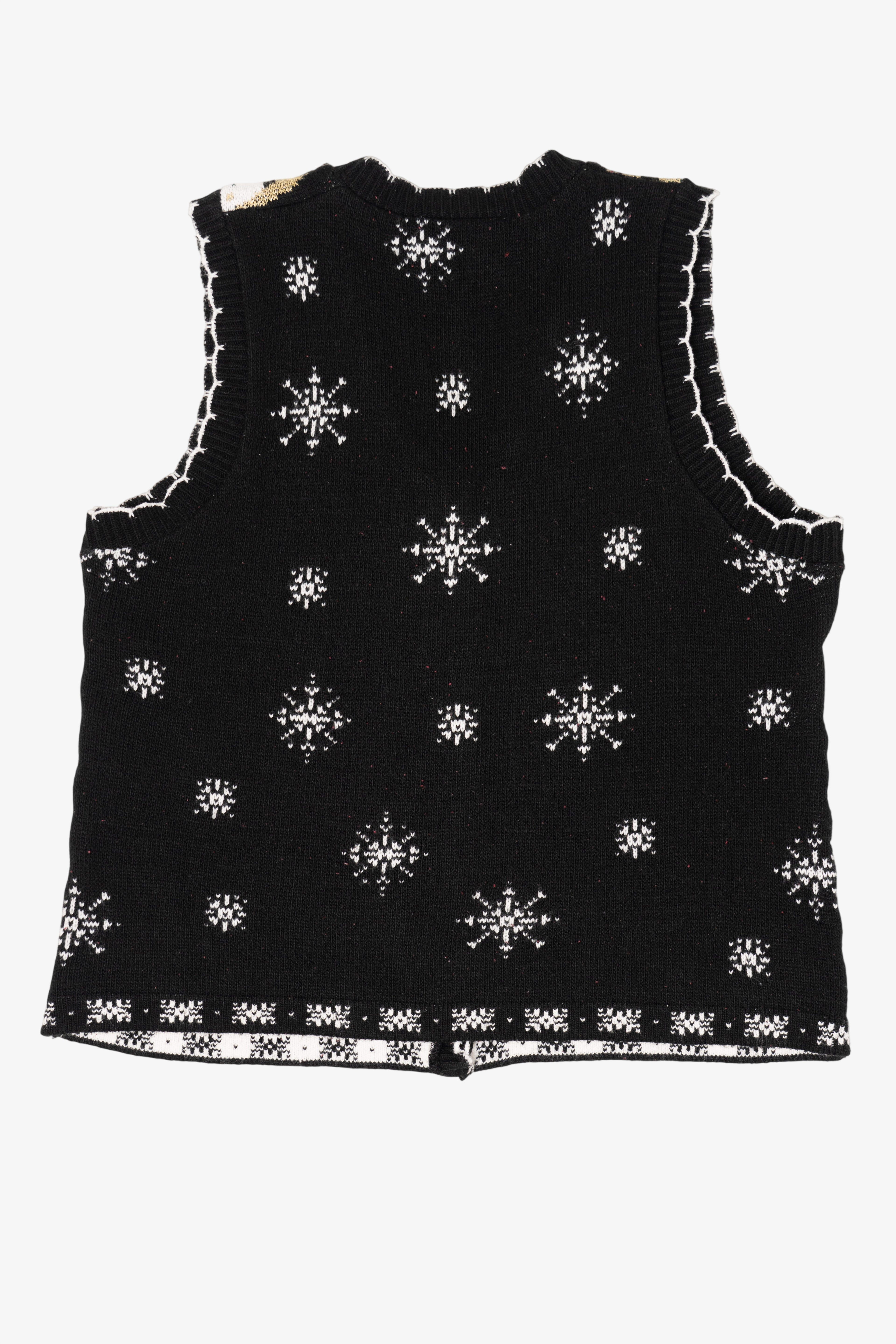 Vintage Black Willow Ridge Wreaths Ugly Christmas Vest (1990s)