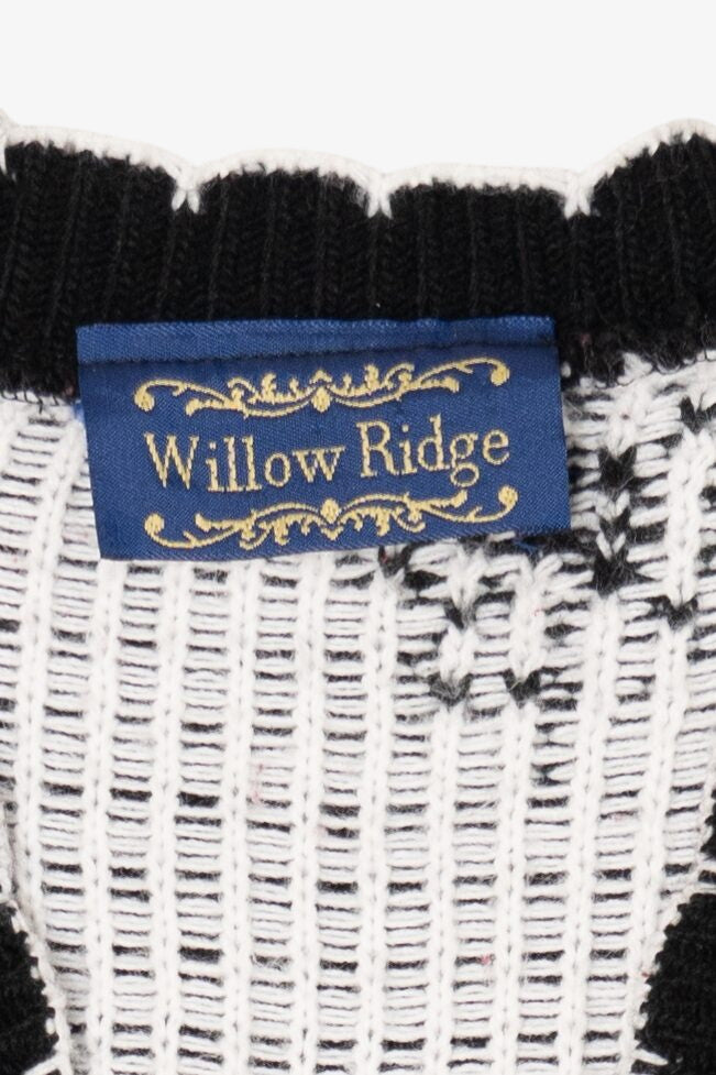 Vintage Black Willow Ridge Wreaths Ugly Christmas Vest (1990s)
