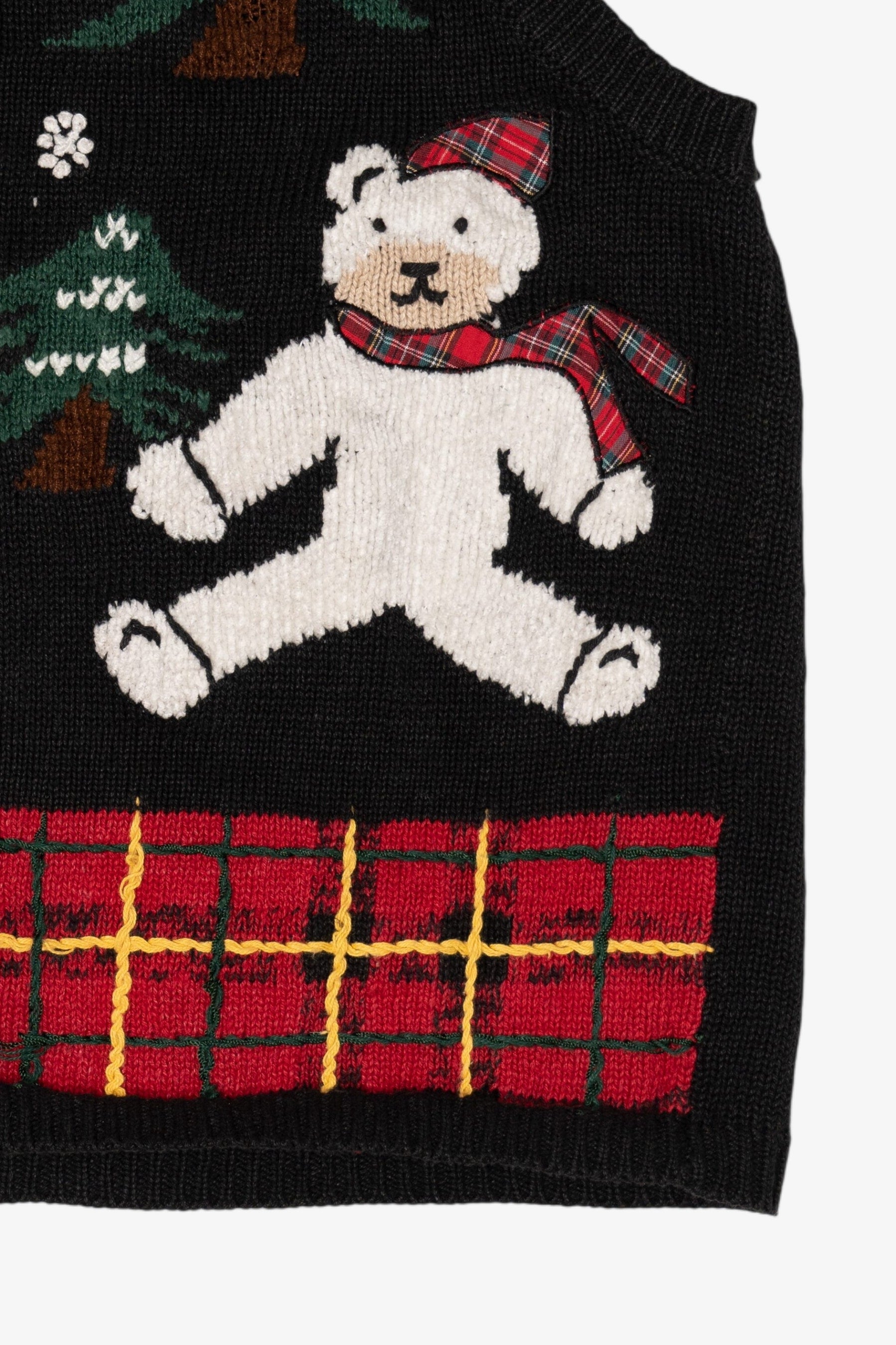 Vintage Black Capacity Bears Ugly Christmas Vest (1990s)