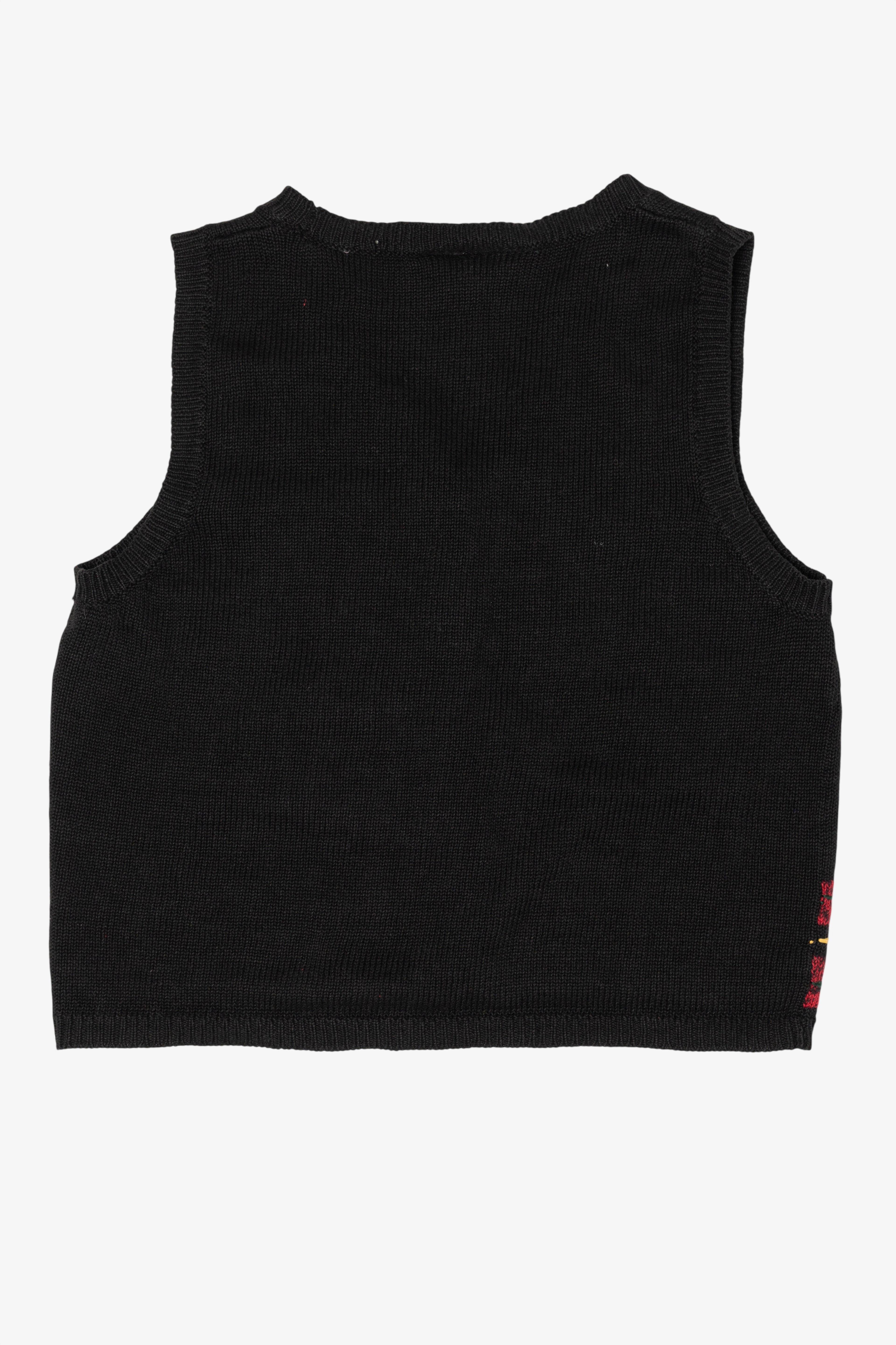 Vintage Black Capacity Bears Ugly Christmas Vest (1990s)