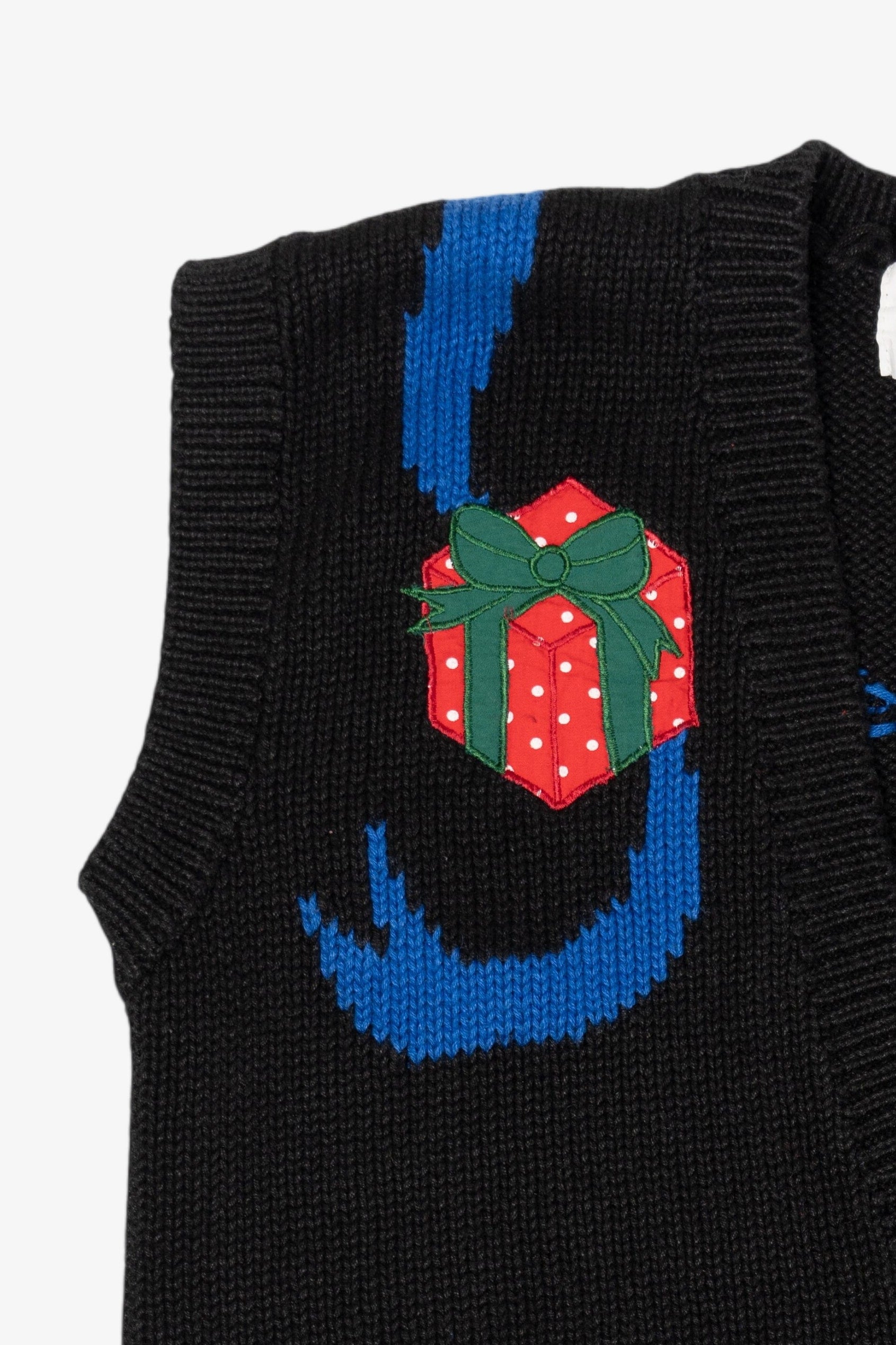 Vintage Black Sharon Young Bears Ugly Christmas Vest (1990s)