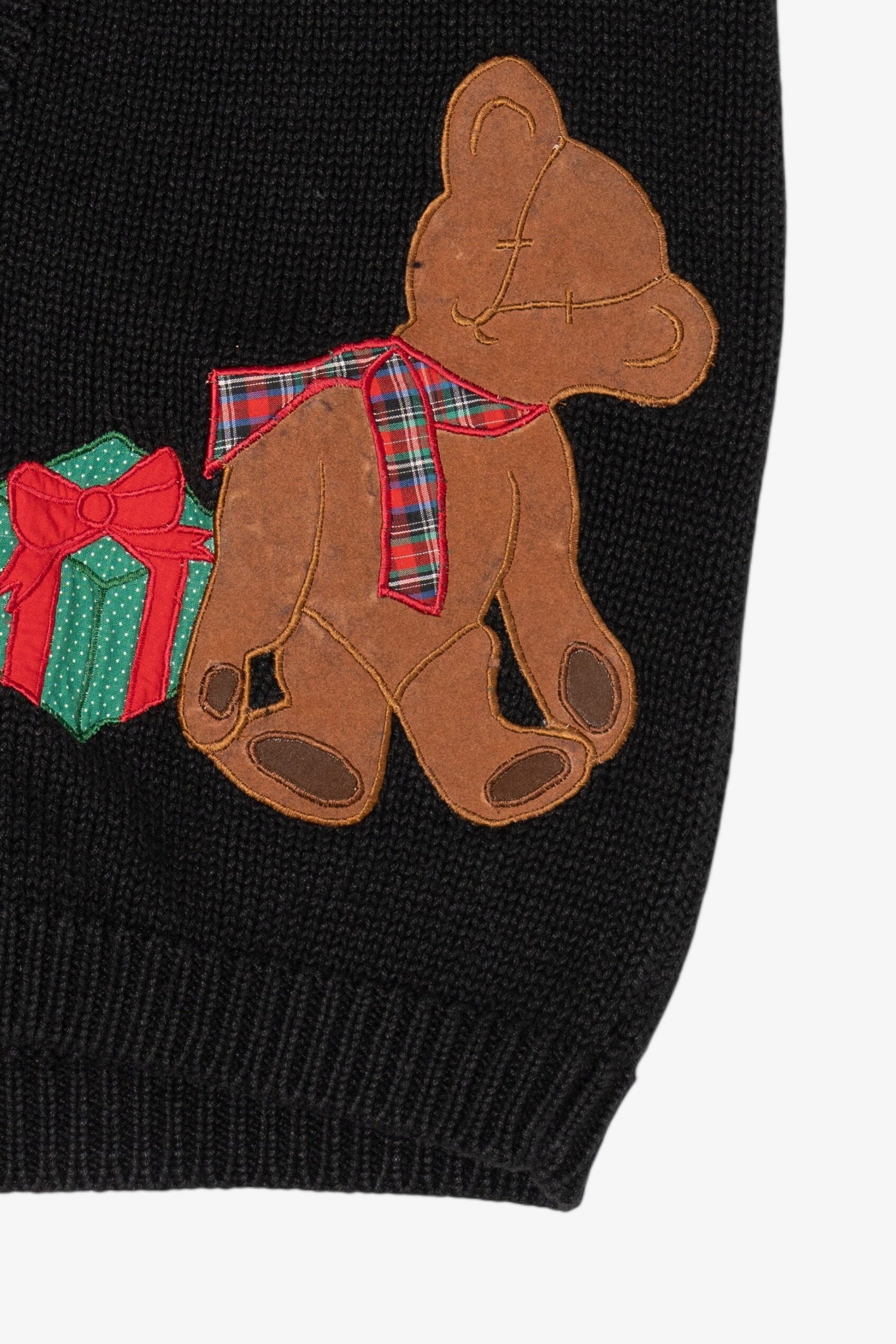 Vintage Black Sharon Young Bears Ugly Christmas Vest (1990s)