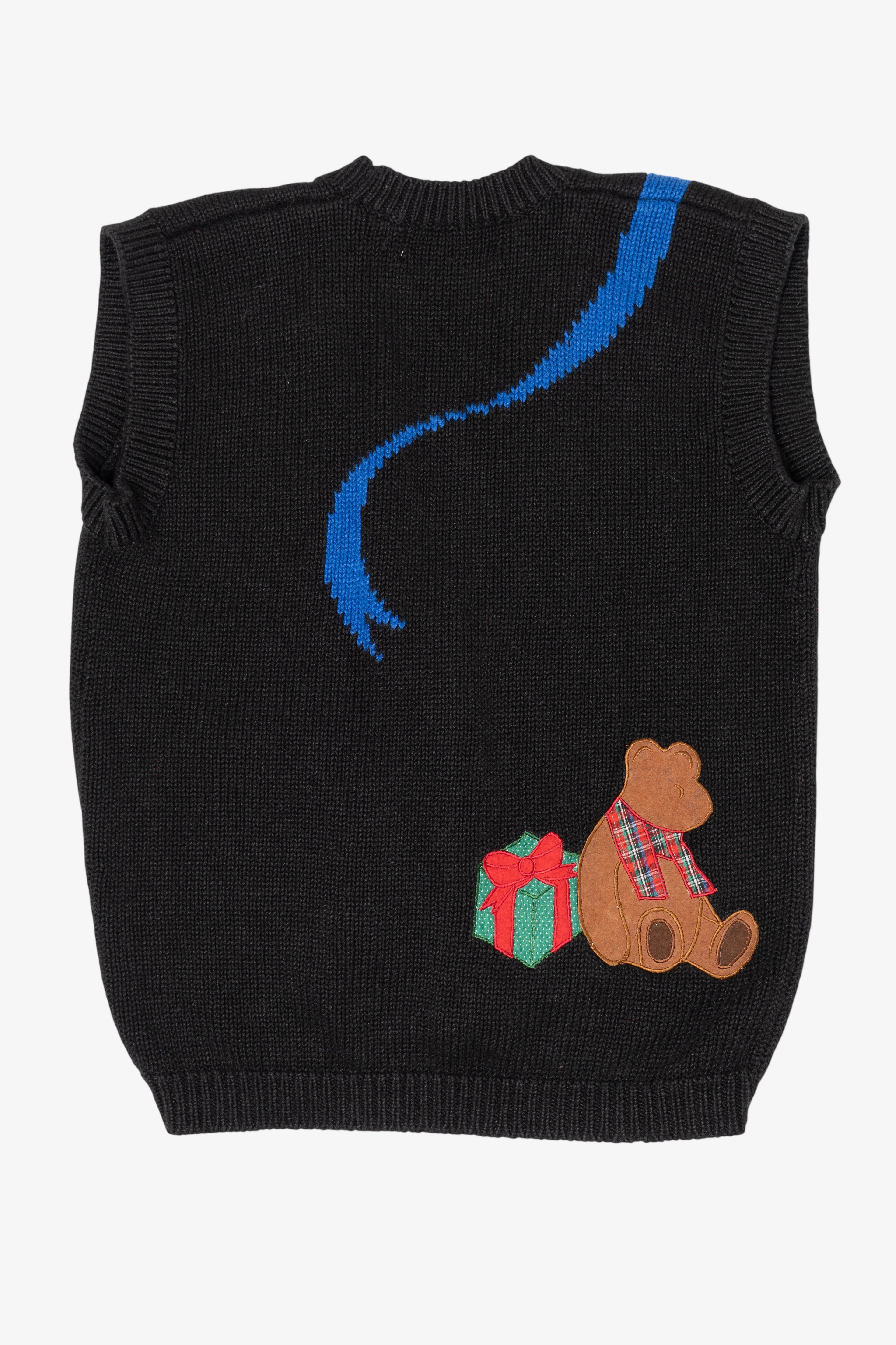 Vintage Black Sharon Young Bears Ugly Christmas Vest (1990s)
