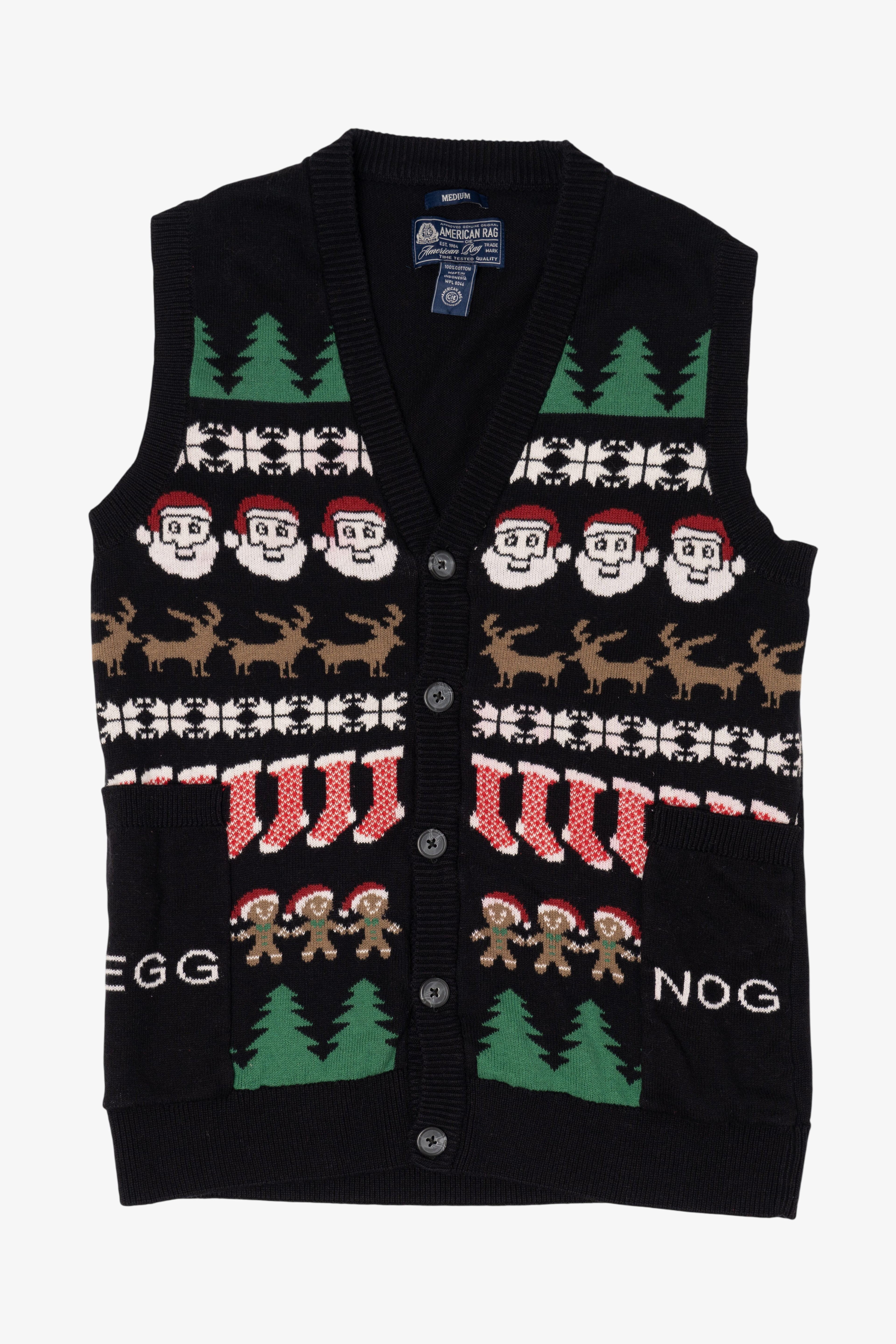 Black American Rag Ugly Christmas Vest (2010s)