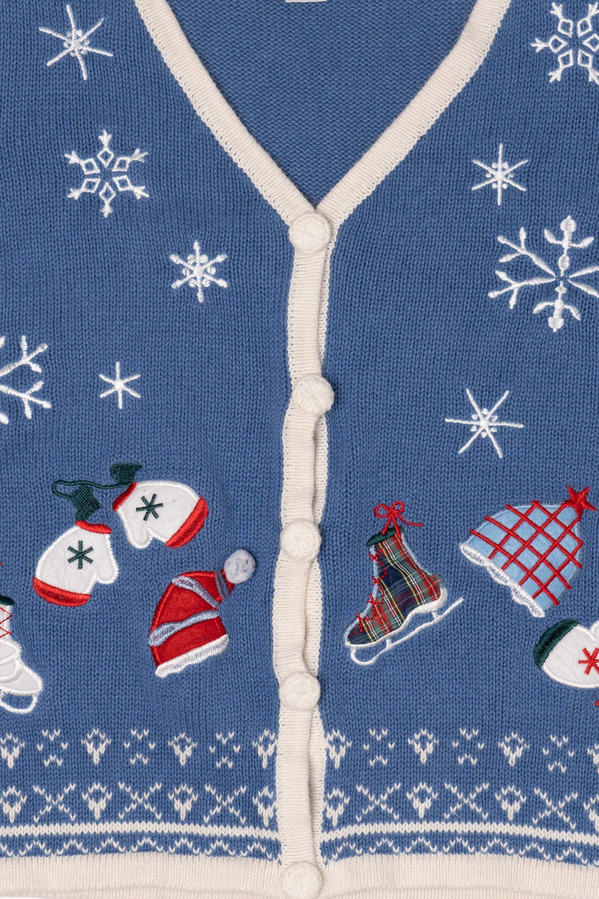 Vintage Blue Holiday Editions Winter Clothes Ugly Christmas Vest (2000s)