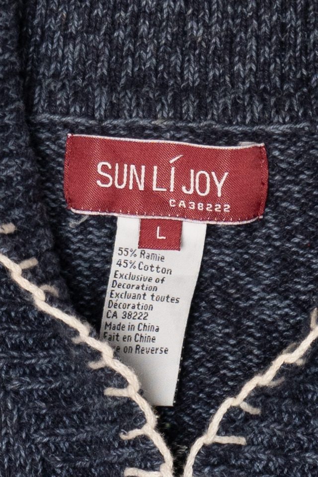 Vintage Blue Sun Li Joy Snowmen Ugly Christmas Vest (1990s)