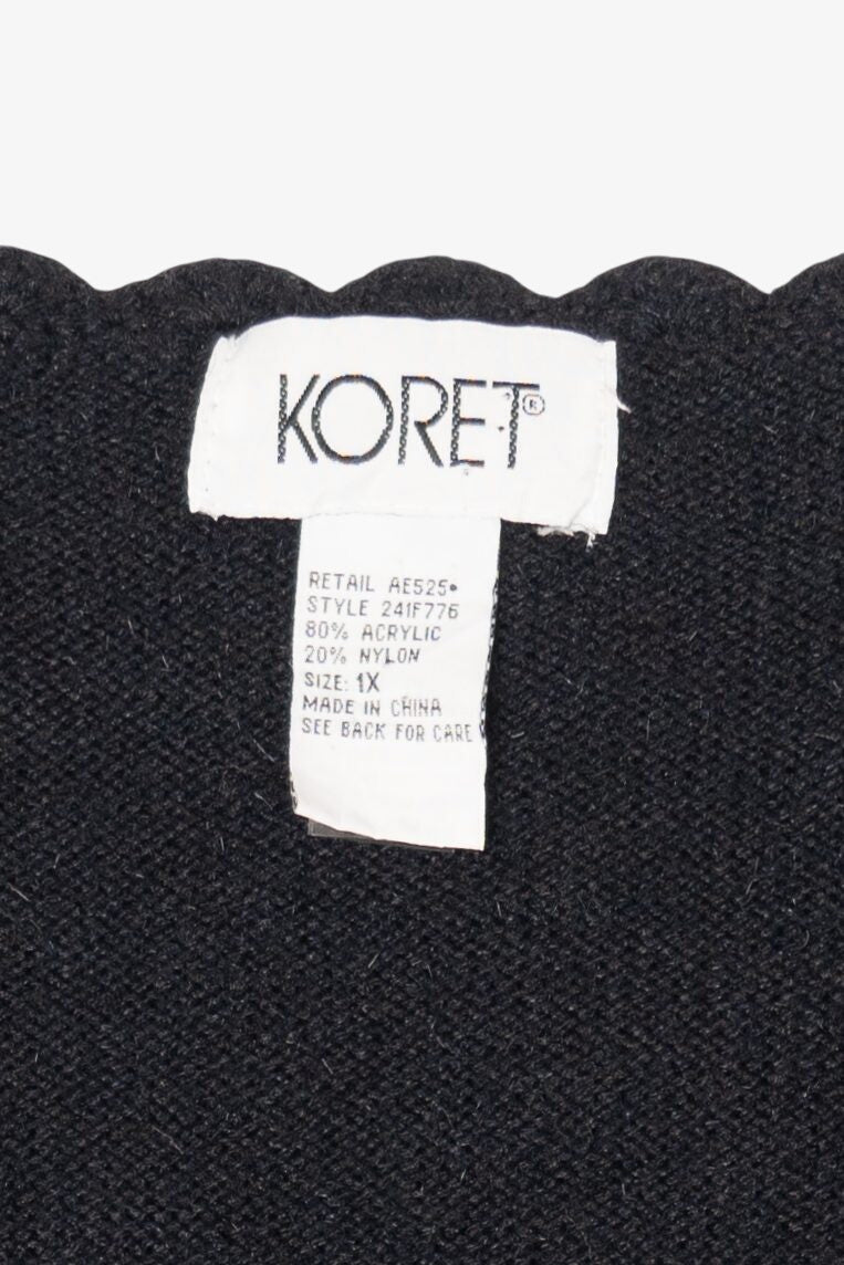 Vintage Charcoal Koret Presents Ugly Christmas Vest (1990s)