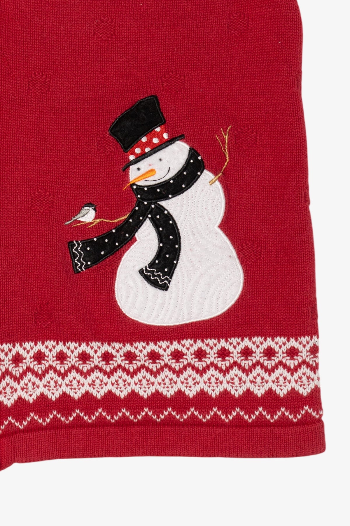 Vintage Red Christopher & Banks Snowmen Ugly Christmas Vest (2000s)