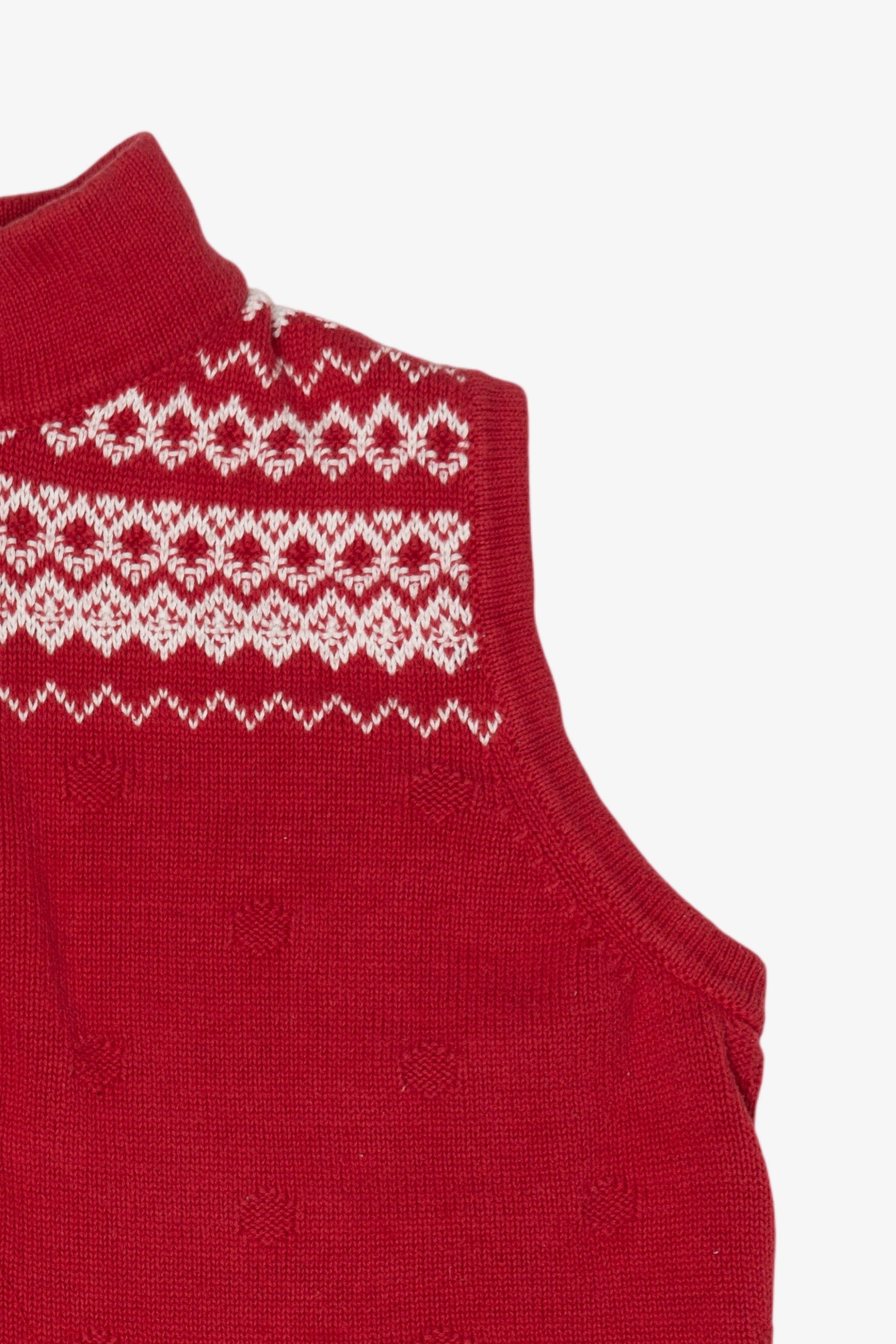 Vintage Red Christopher & Banks Snowmen Ugly Christmas Vest (2000s)