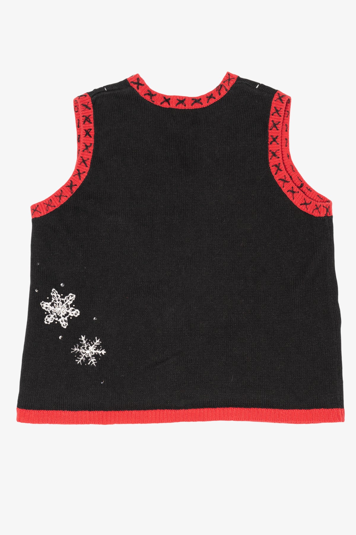 Vintage Black Basic Editions Snowmen Ugly Christmas Vest (1990s)
