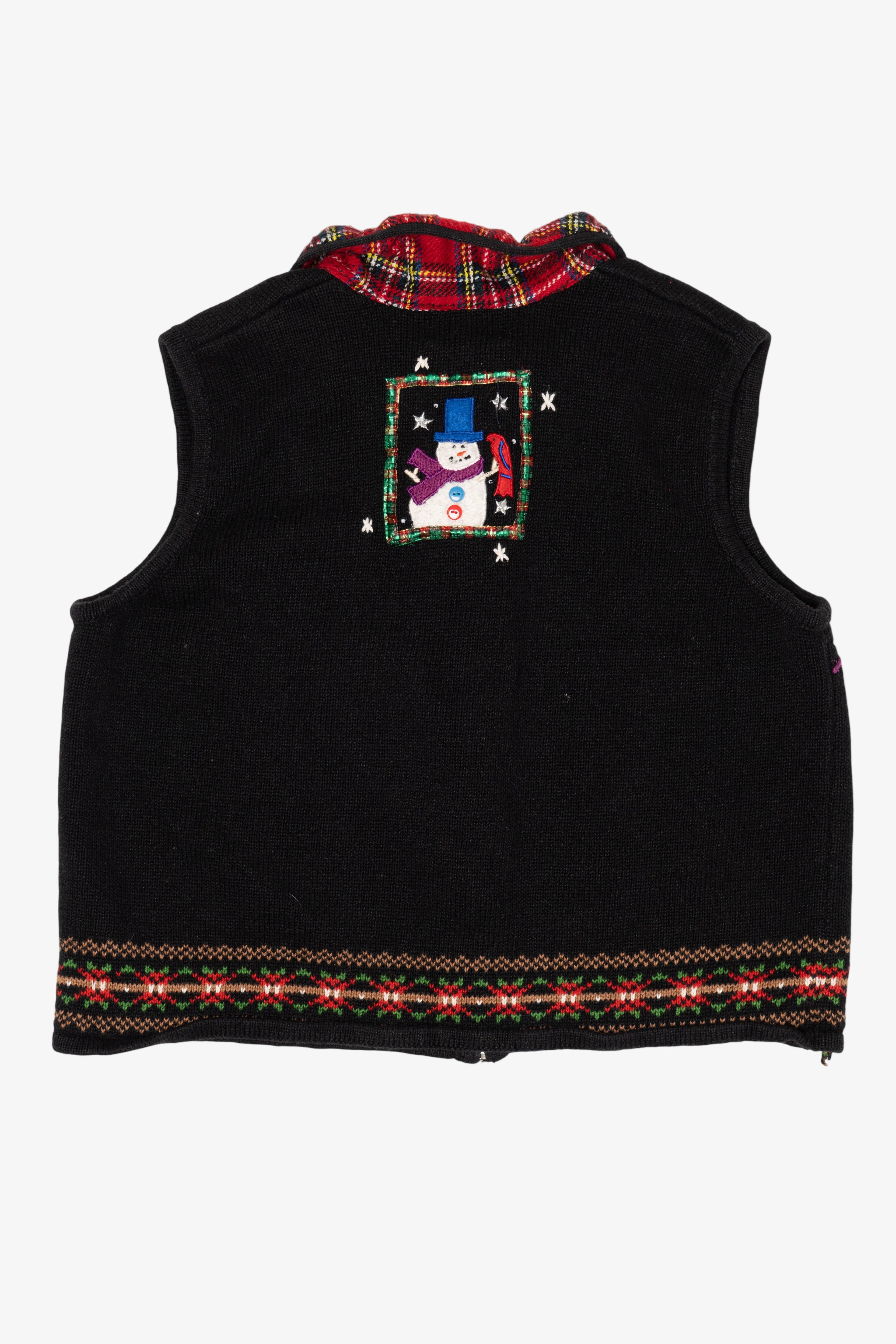 Vintage Black Studio Joy Snowmen Ugly Christmas Vest (1990s)