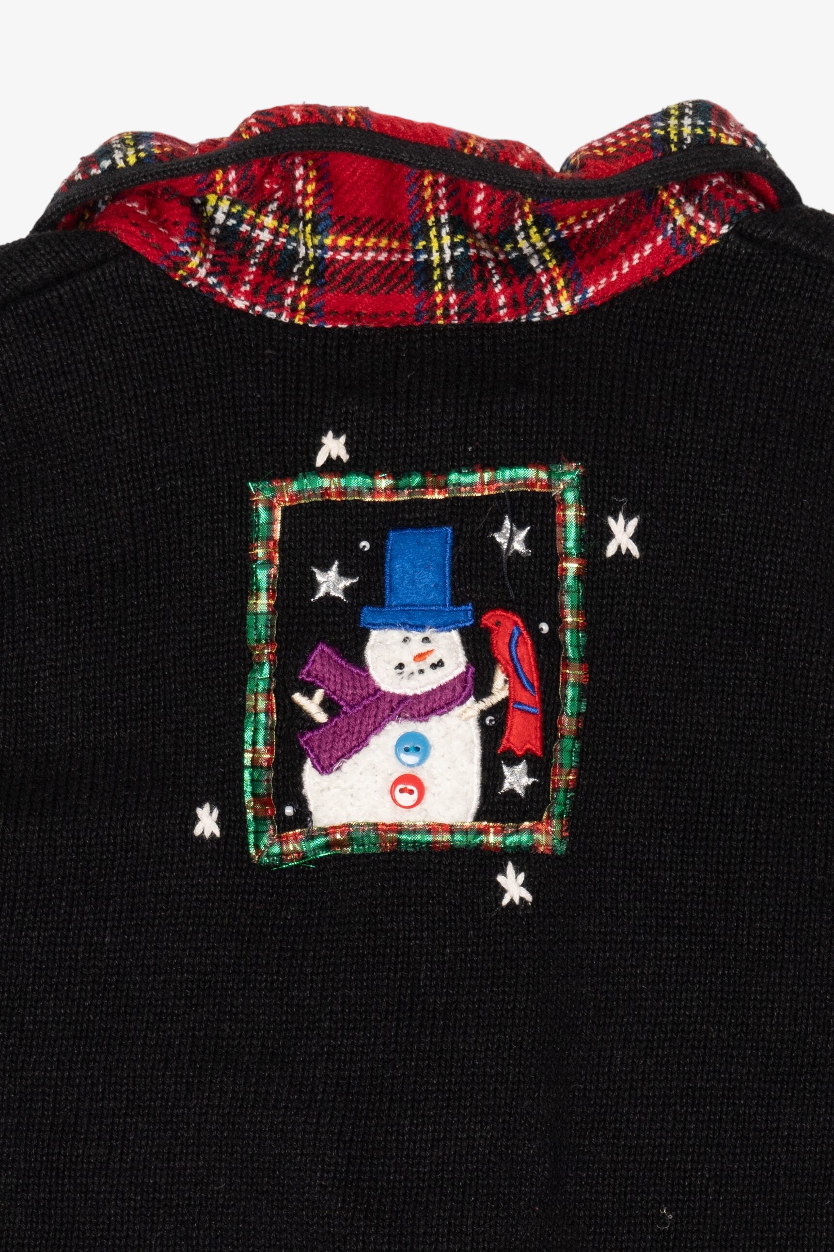 Vintage Black Studio Joy Snowmen Ugly Christmas Vest (1990s)
