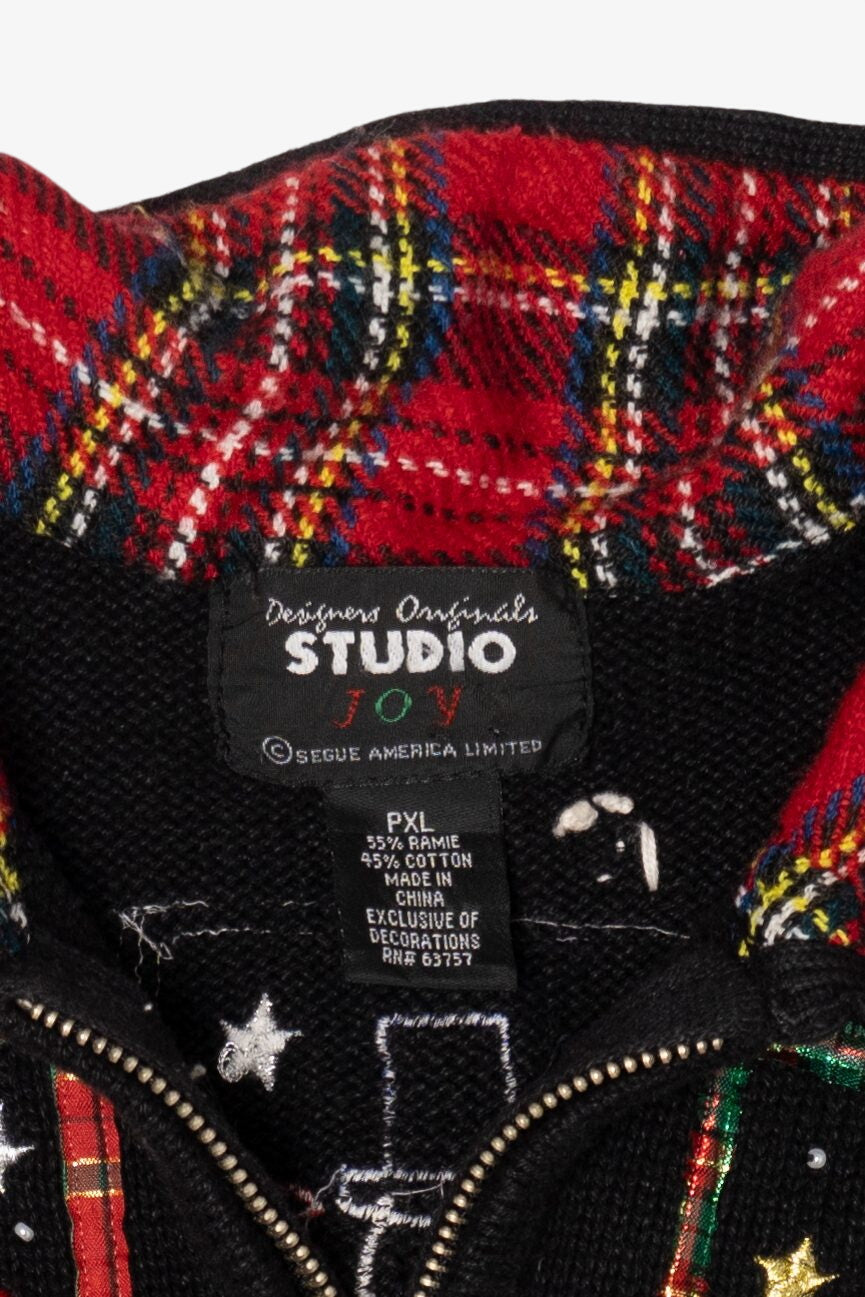 Vintage Black Studio Joy Snowmen Ugly Christmas Vest (1990s)