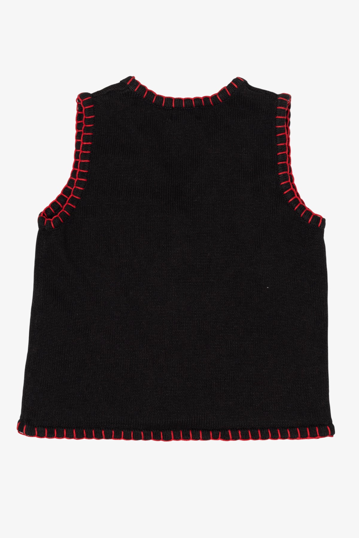 Vintage Black Basic Editions Ugly Christmas Vest (1990s)
