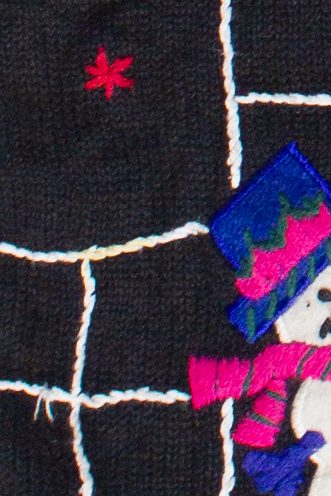 Vintage Embroidered Snowmen Ugly Christmas Vest (2000s)