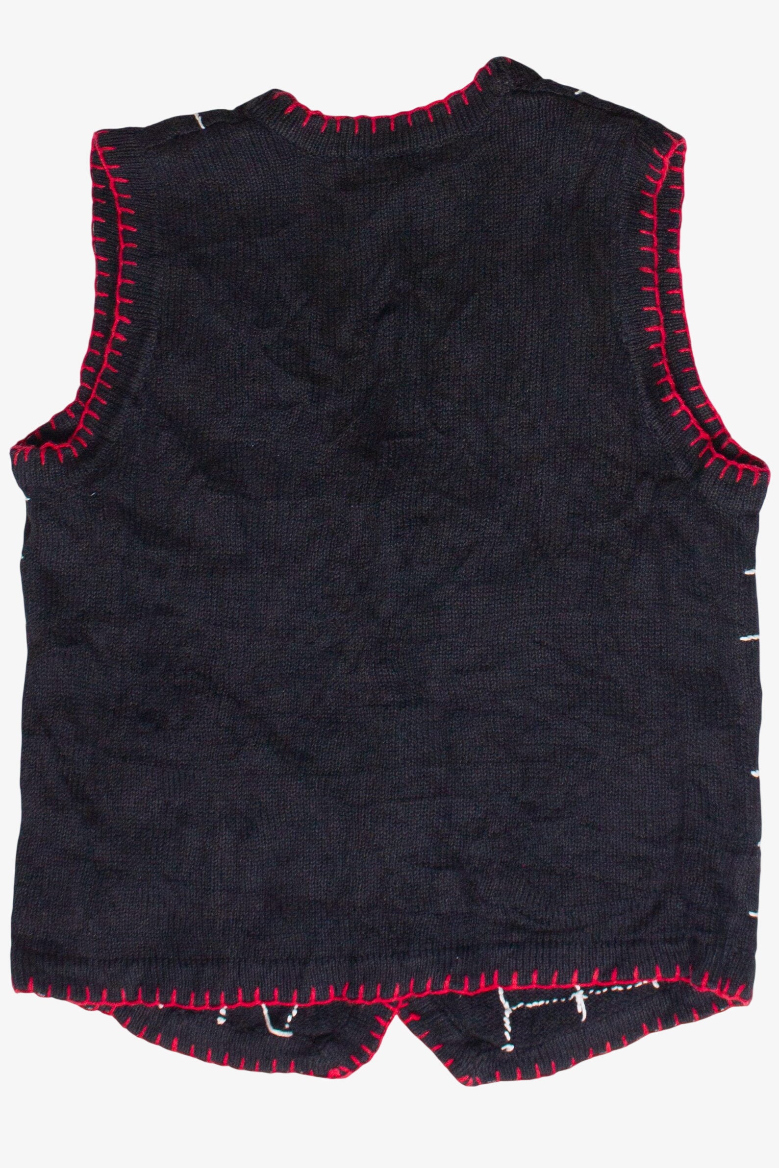 Vintage Embroidered Snowmen Ugly Christmas Vest (2000s)