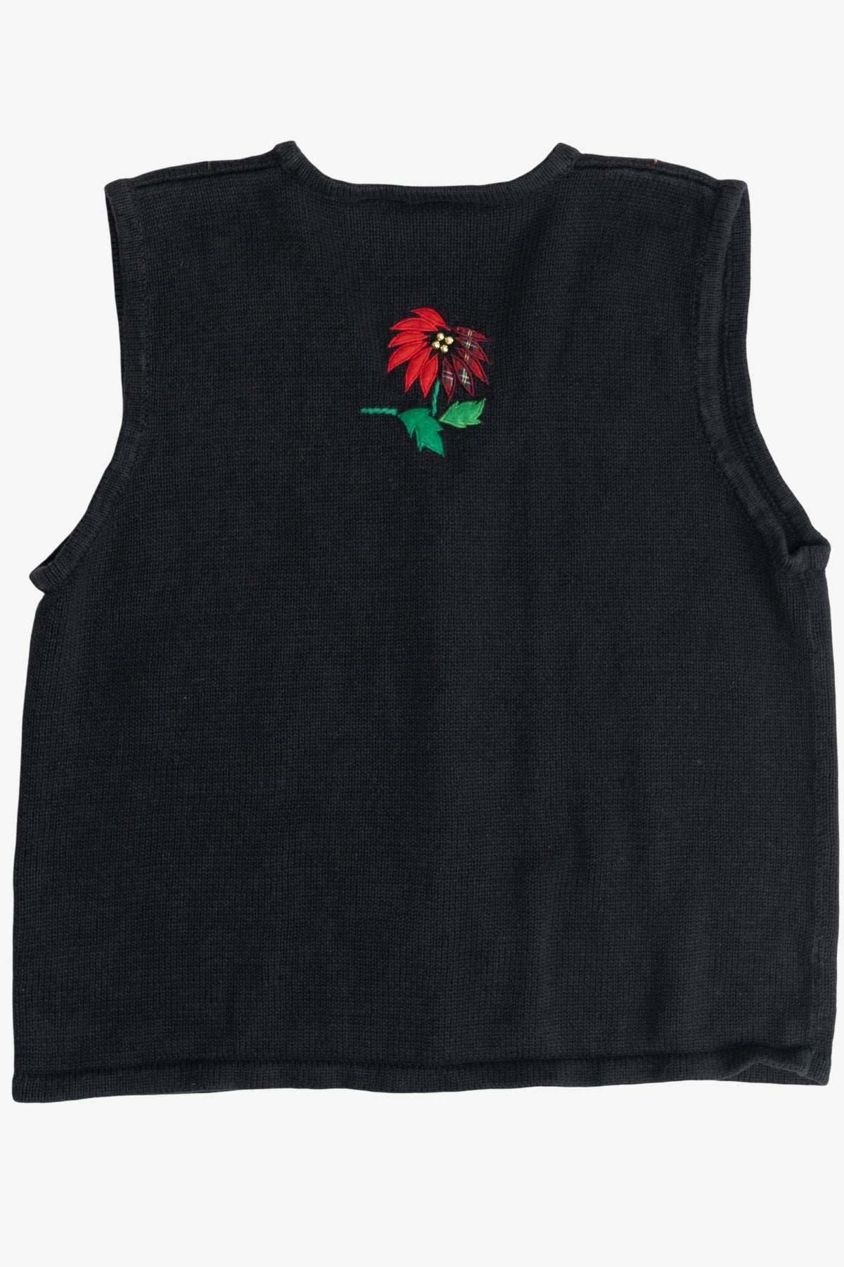 Vintage Bobbie Brooks Poinsettia Ugly Christmas Vest (1990s)