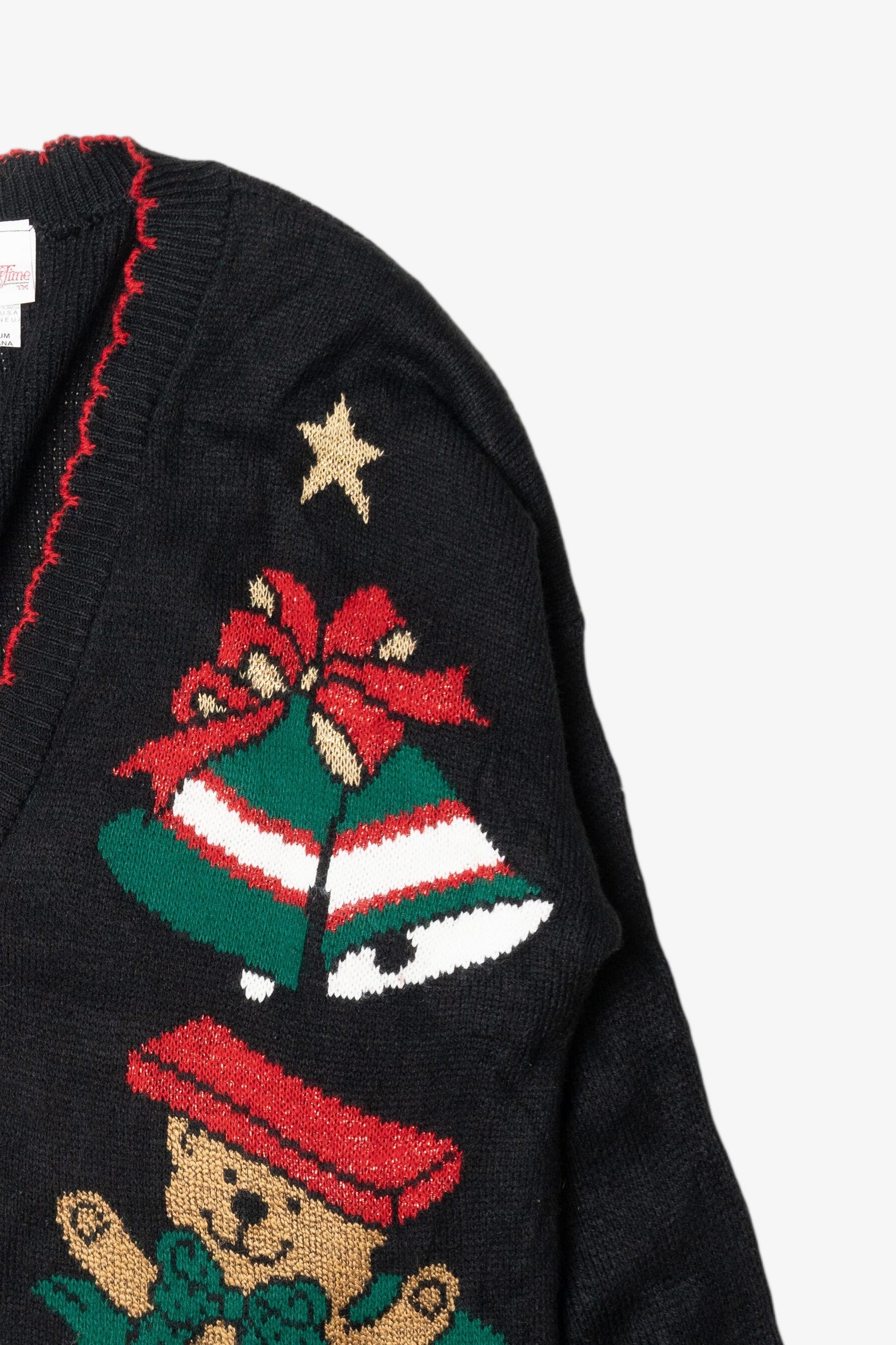 Vintage Bears Button Ugly Christmas Cardigan (1980s)
