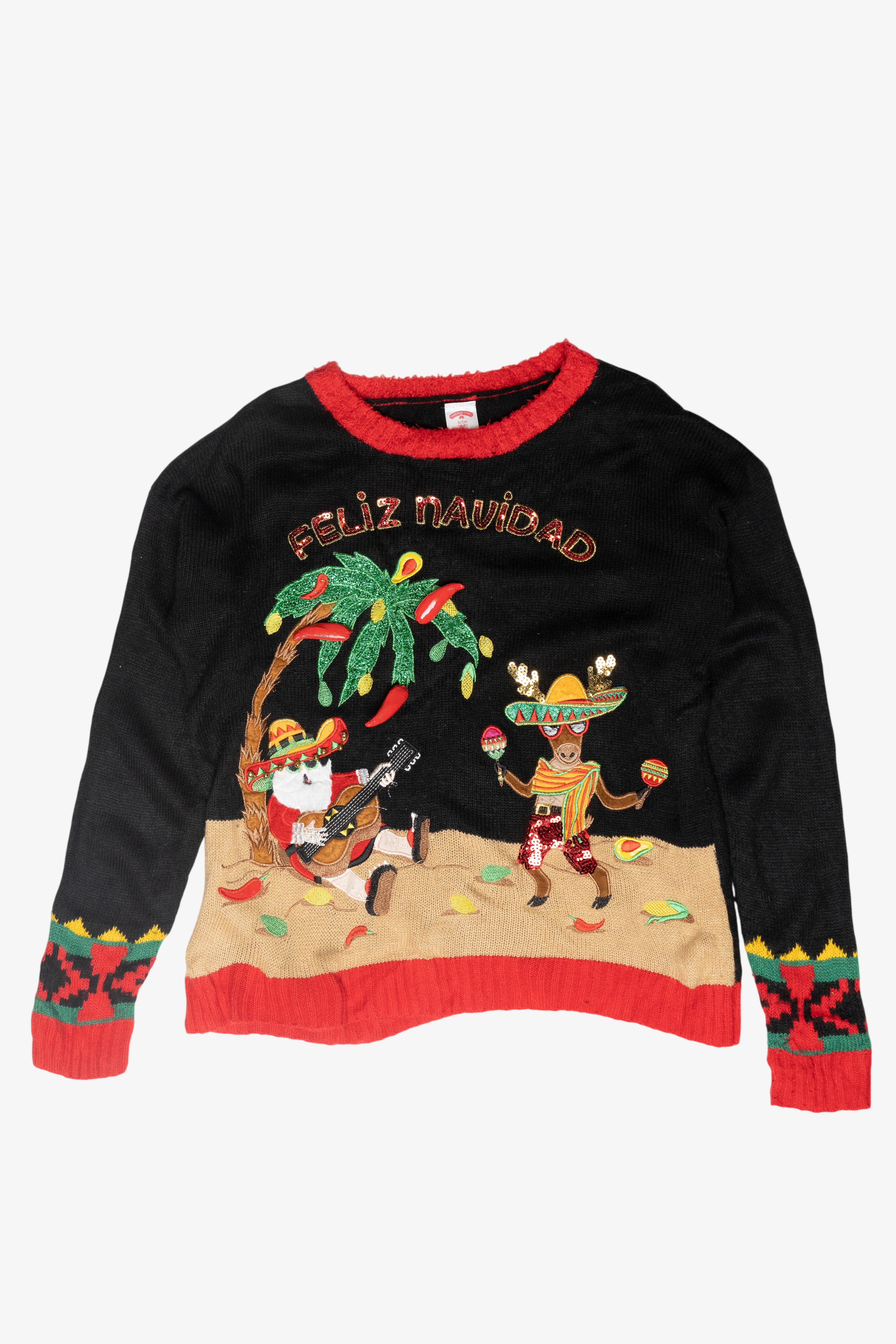 Feliz Navidad Ugly Vintage Christmas Pullover (2010s)