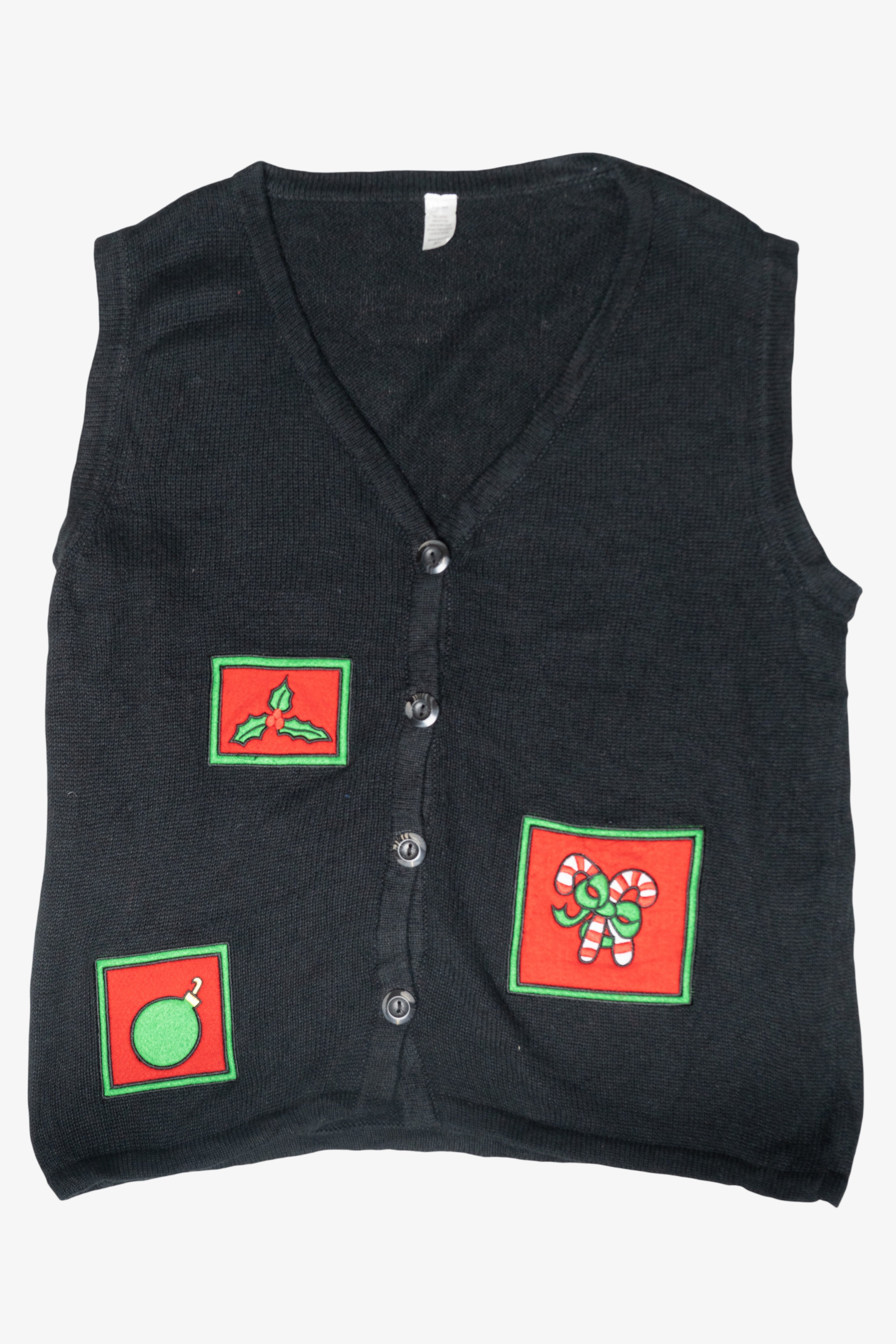 Candy Canes Vintage Ugly Christmas Sweater Vest (1990s)