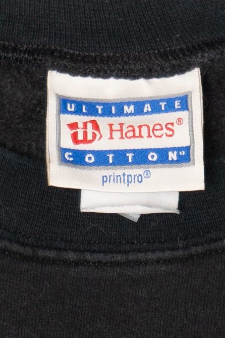 Vintage Black Hanes Ugly "Merry Christmas" Sweatshirt (1990s)