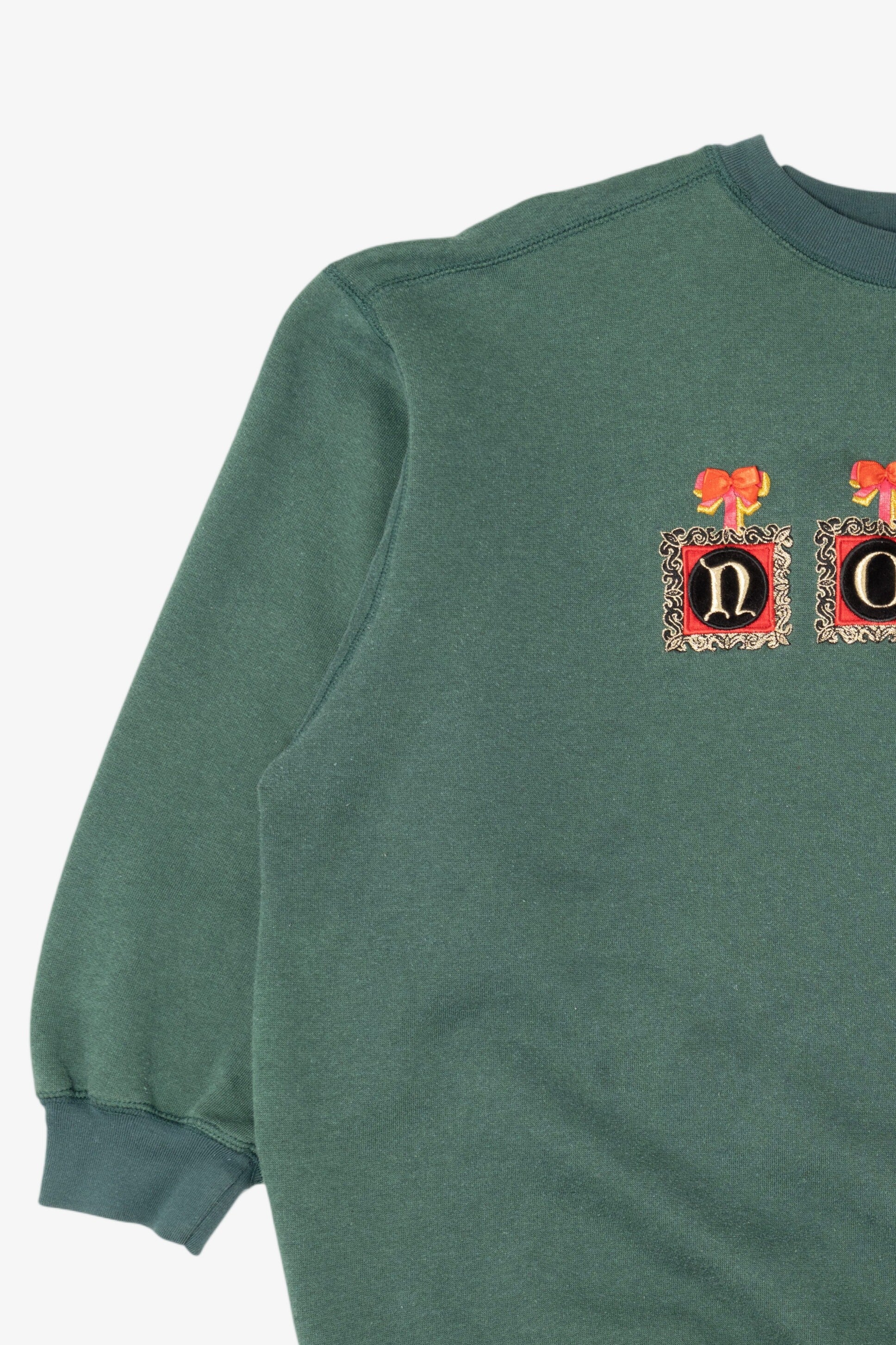 Vintage Green Honors "Noel" Ugly Christmas Sweatshirt (1990s)