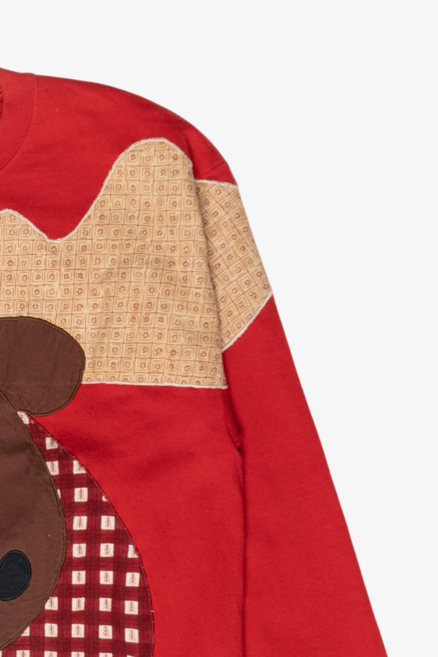 Moose Applique Vintage Ugly Christmas Sweatshirt (1990s)