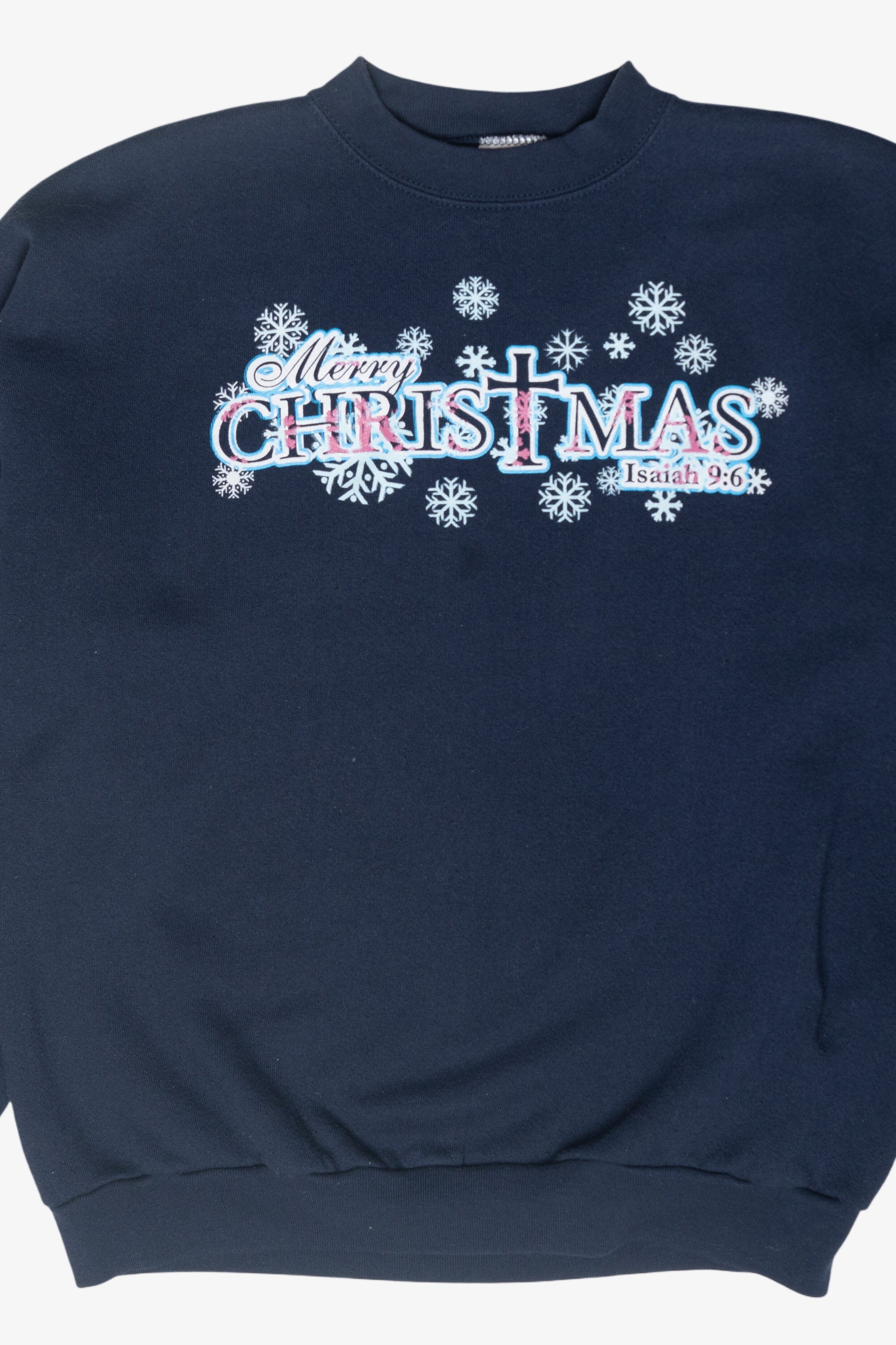 Isaiah 9:6 Cross Vintage Ugly Christmas Sweatshirt (2000s)