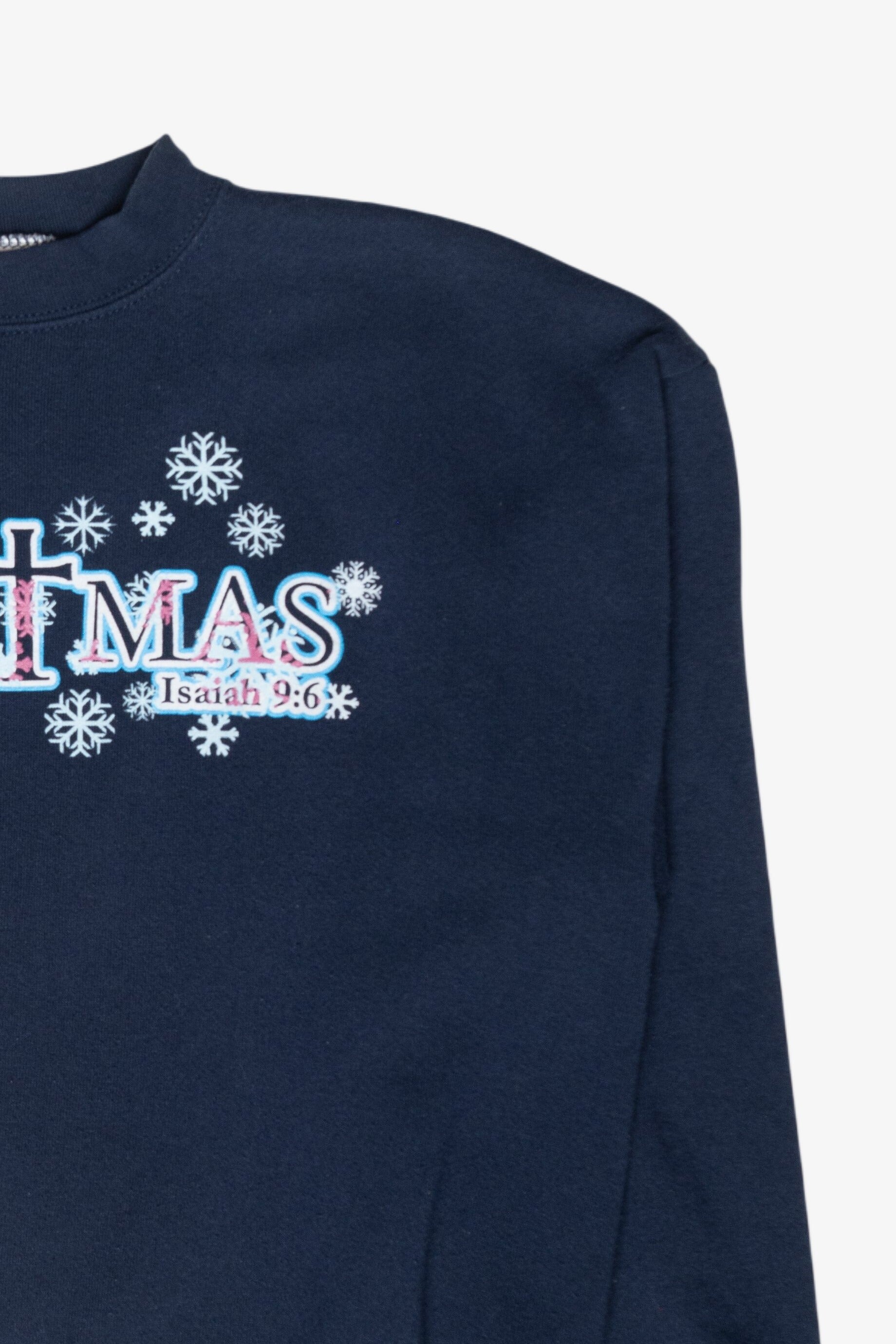 Isaiah 9:6 Cross Vintage Ugly Christmas Sweatshirt (2000s)