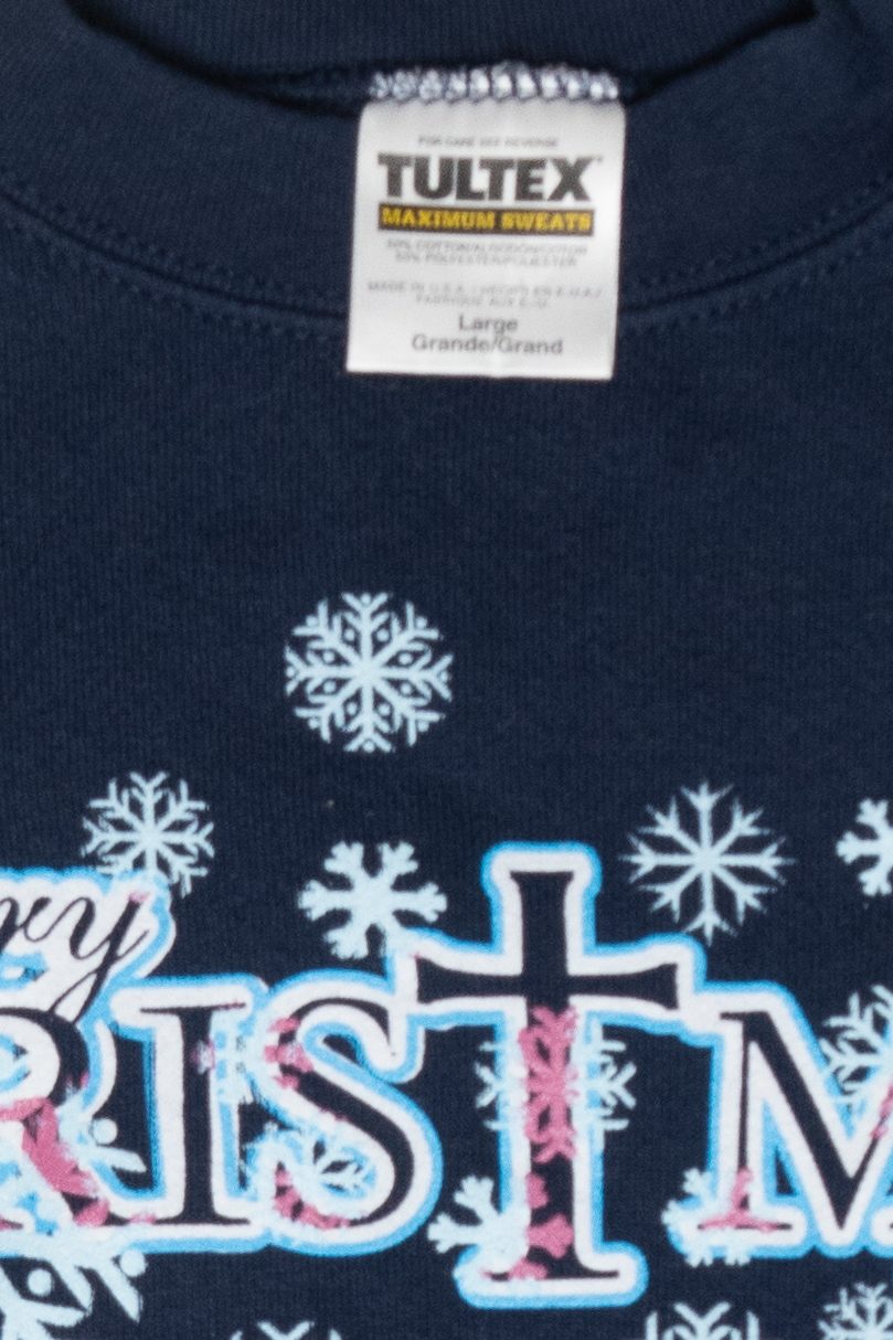 Isaiah 9:6 Cross Vintage Ugly Christmas Sweatshirt (2000s)