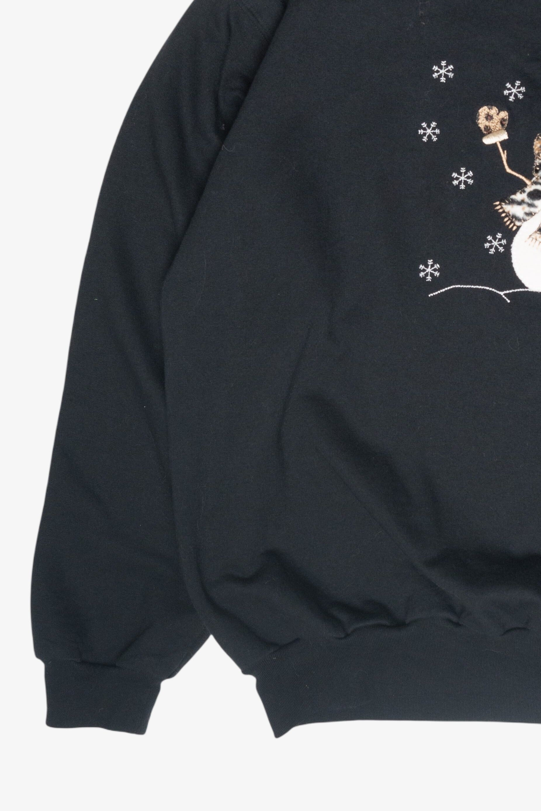 Animal Print Snowman Vintage Ugly Christmas Sweater (2000s)